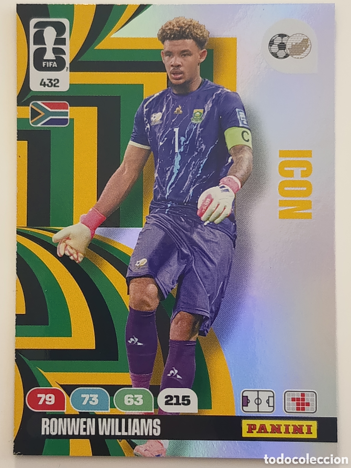Cromos de f&uacute;tbol: 432 Ronwen Williams Icon adrenalyn xl Word cup 2026