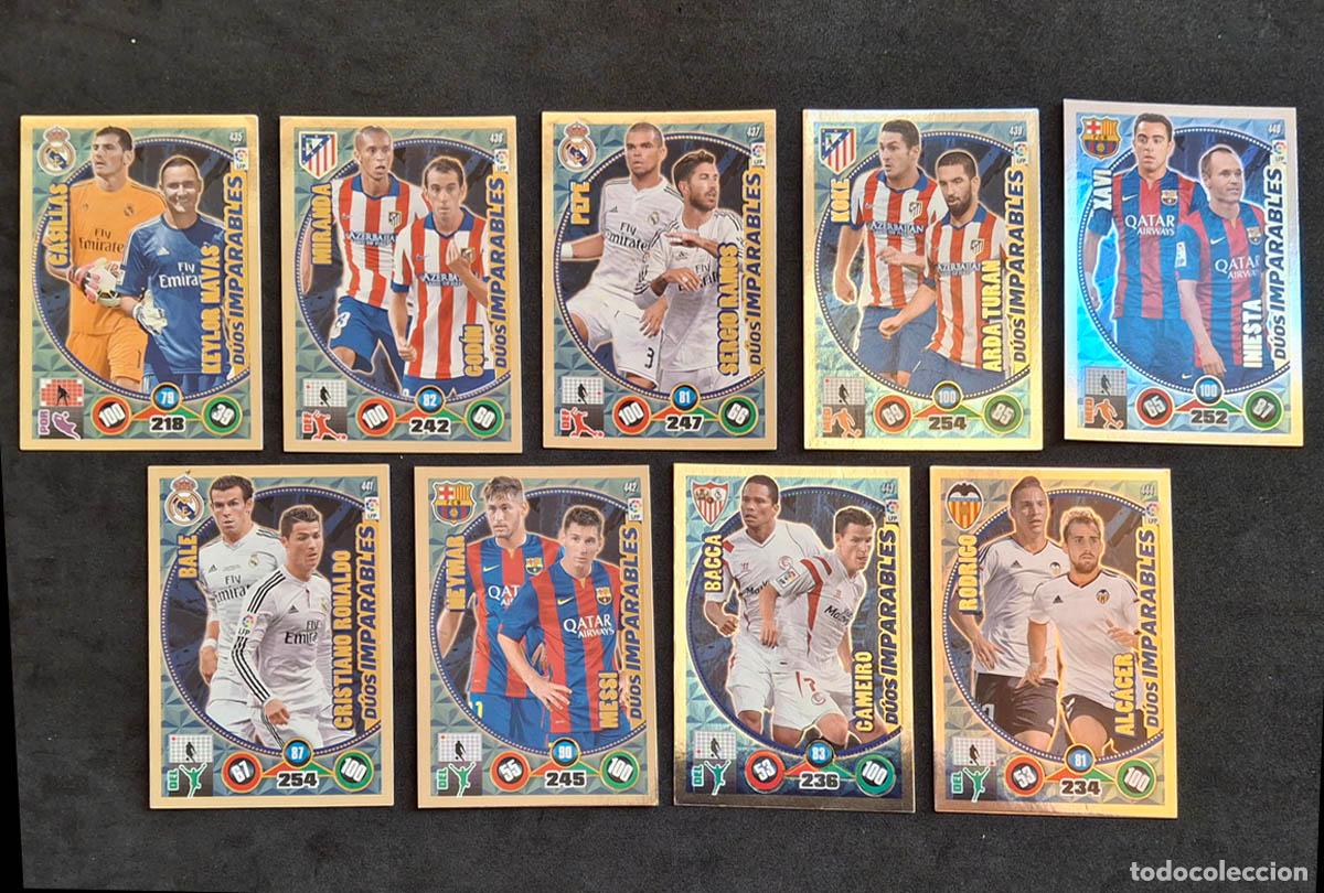 Football Stickers: 9 cromos D&uacute;os Imparables Adrenalyn XL 2014-2015 14-15
