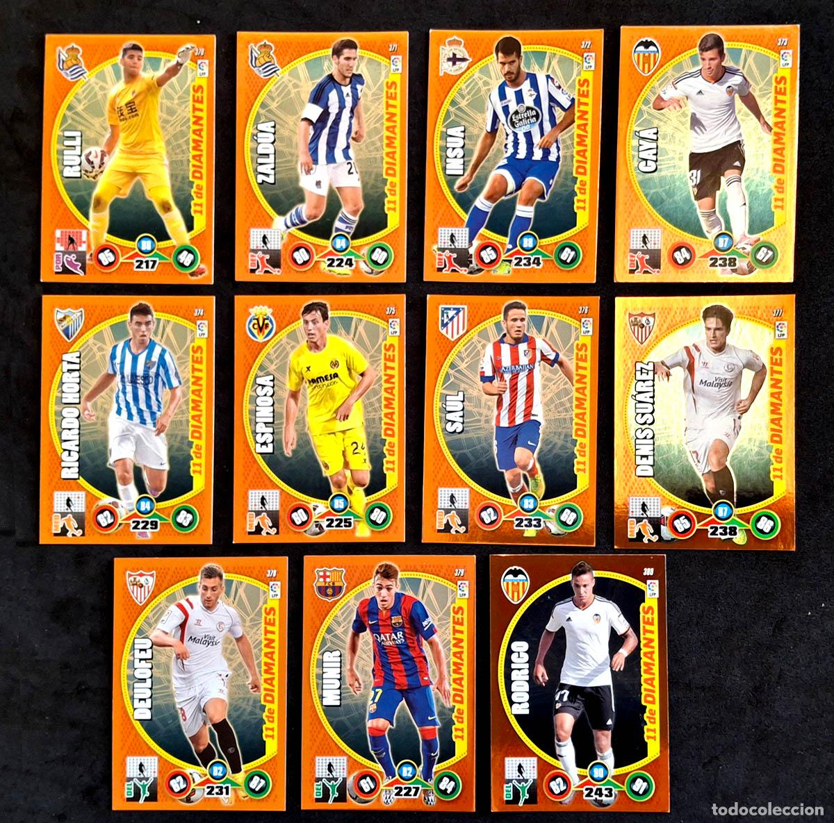 Cromos de Futebol: 11 cromos 11 de Diamantes Adrenalyn XL 2014-2015 14-15