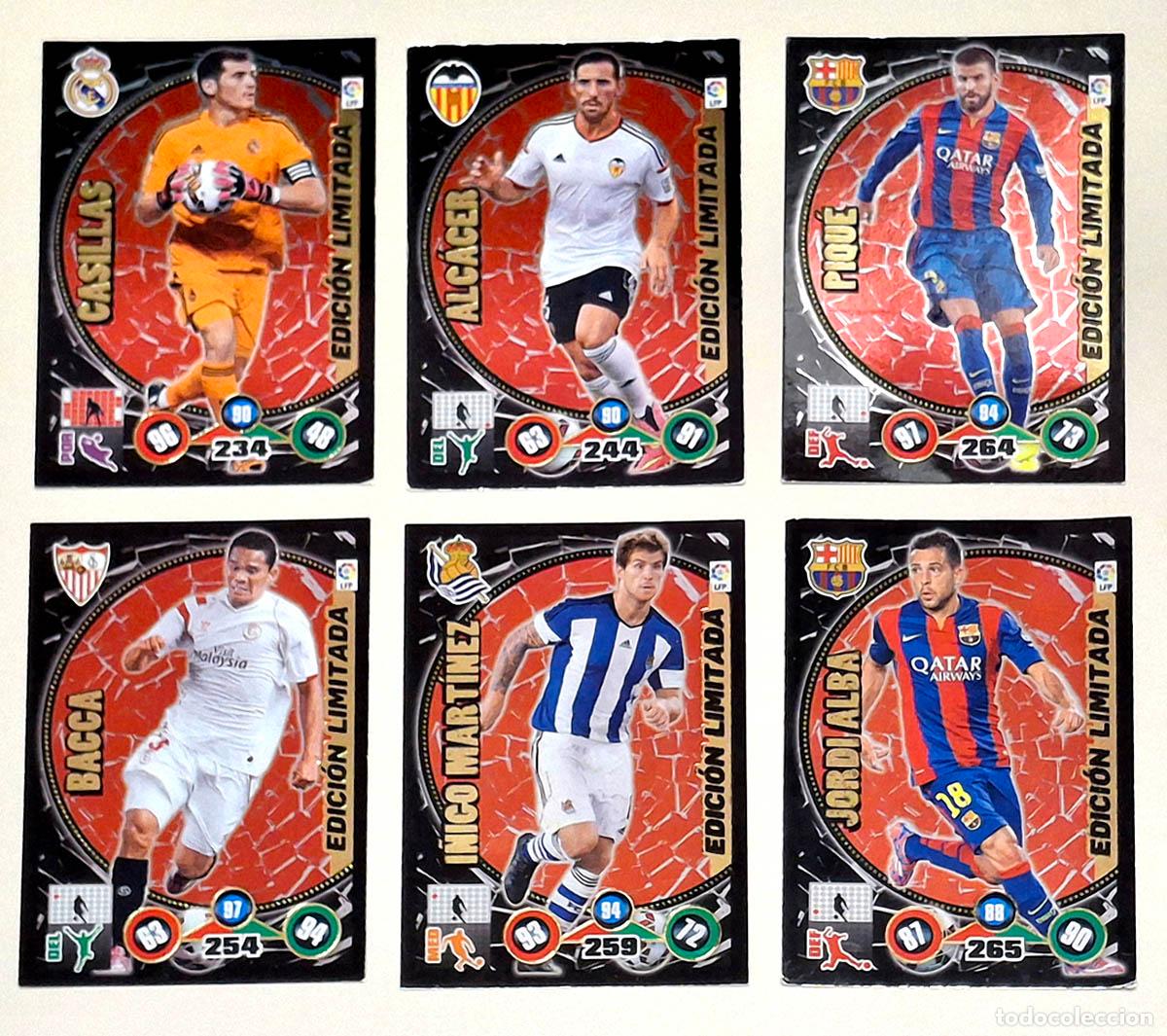 Cromos de Futebol: 6 cromos Edici&oacute;n Limitada Adrenalyn XL 2014-2015 14-15