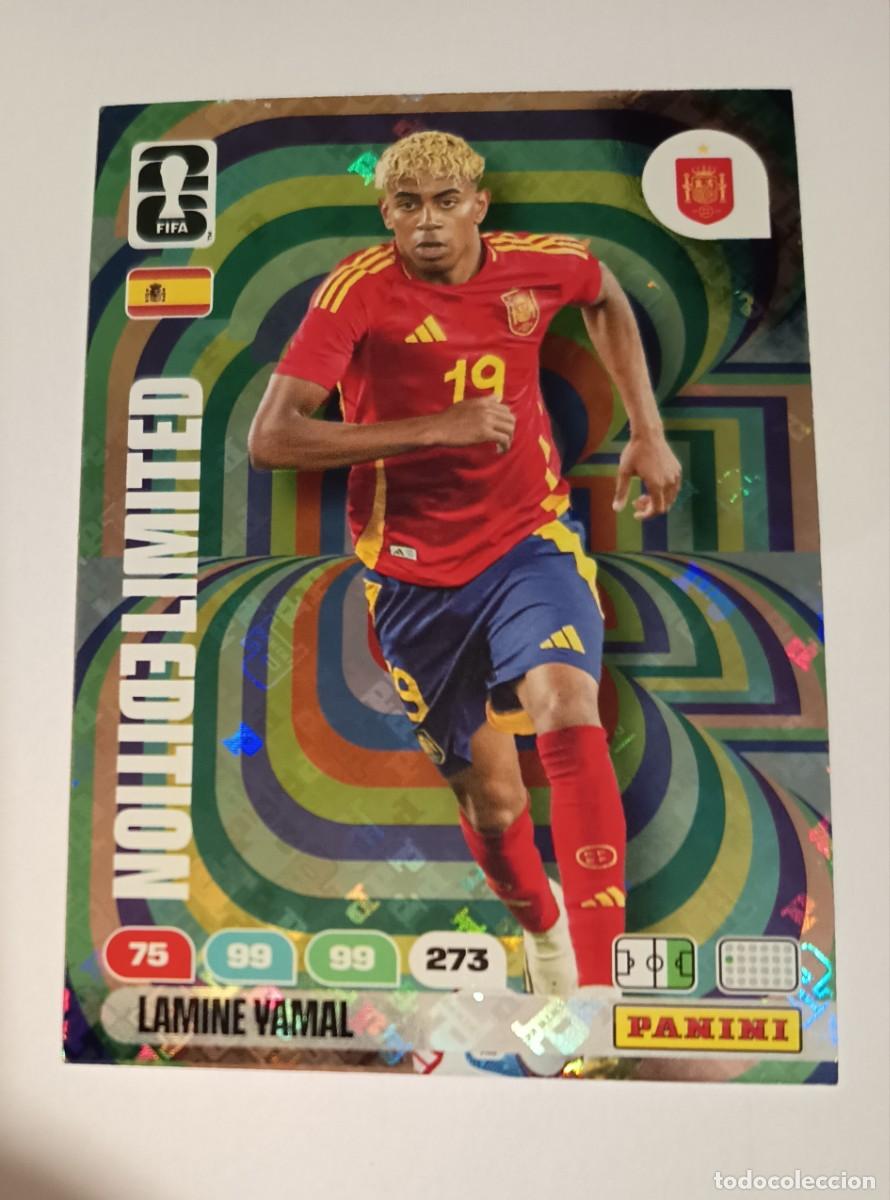 Cromos de f&uacute;tbol: CARD LIMITED EDITION LAMINE YAMAL ESPA&Ntilde;A SPAIN LIMITADA - ADRENALYN XL WORLD CUP MUNDIAL 2026 PANINI