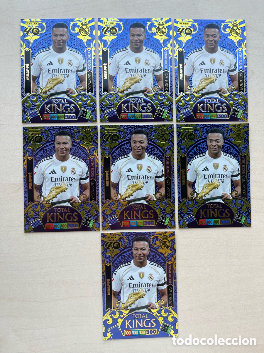 Cromos de f&uacute;tbol: Lote 7 Mbapp&eacute; (2024-25) Total Kings Adrenalyn 2025-26 - Real Madrid