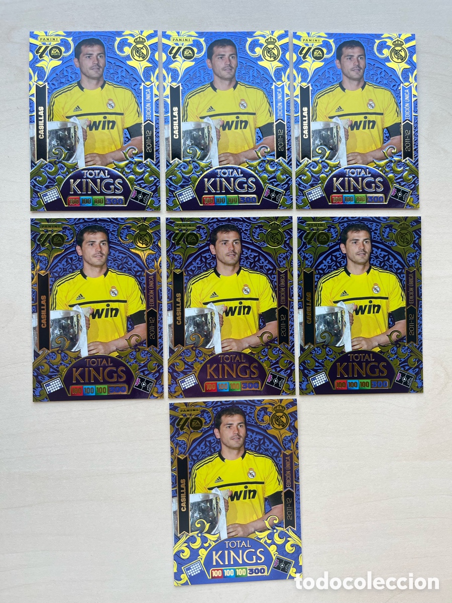 Cromos de f&uacute;tbol: Lote 7 Casillas (2011-12) Total Kings Adrenalyn 2025-26 - Real Madrid