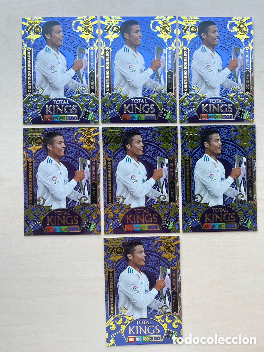 Cromos de f&uacute;tbol: Lote 7 Cristiano Ronaldo (2016-17) Total Kings Adrenalyn 2025-26 - Real Madrid