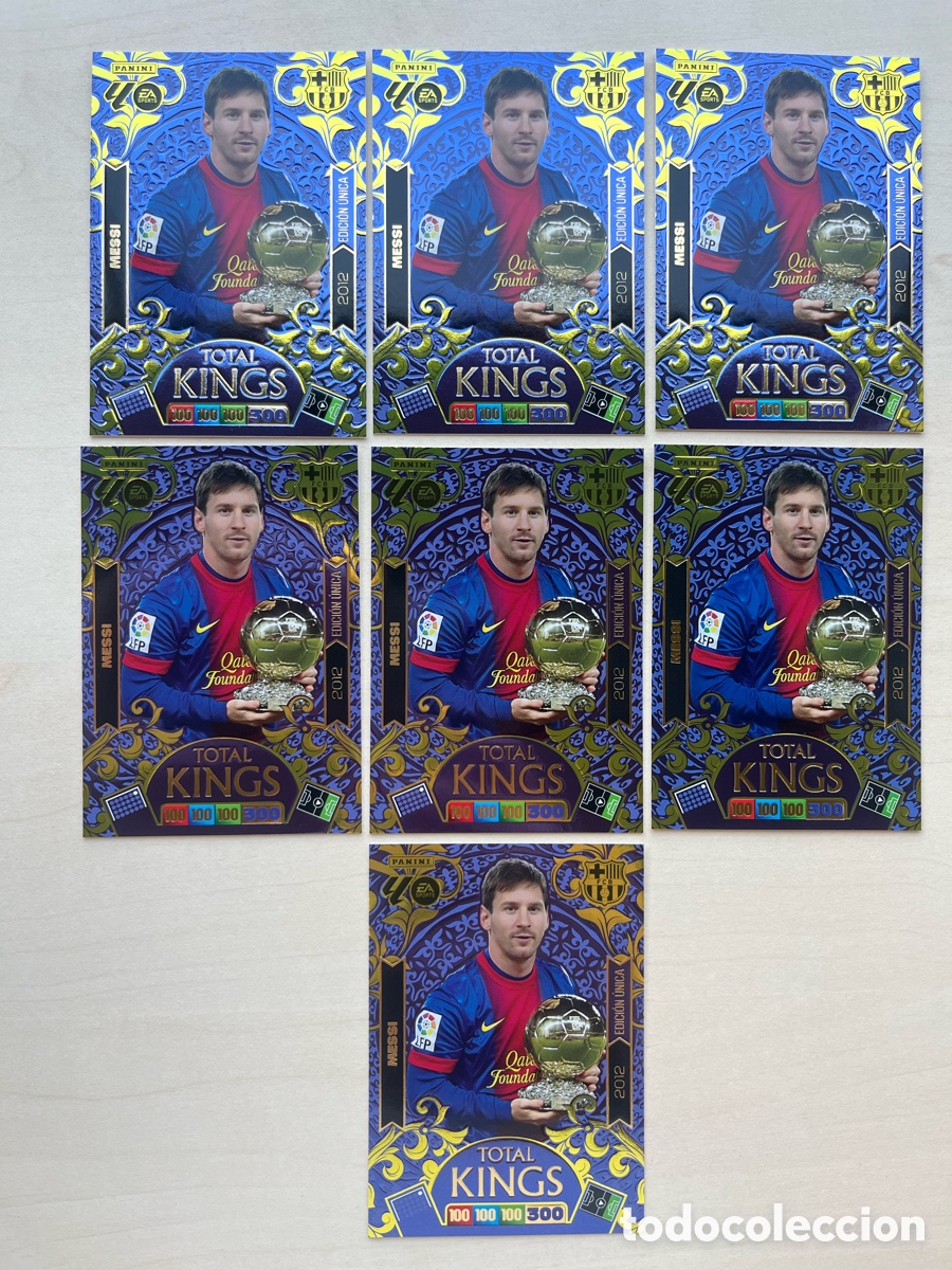 Cromos de f&uacute;tbol: Lote 7 Messi (2012) Total Kings Adrenalyn 2025-26 - FC Barcelona