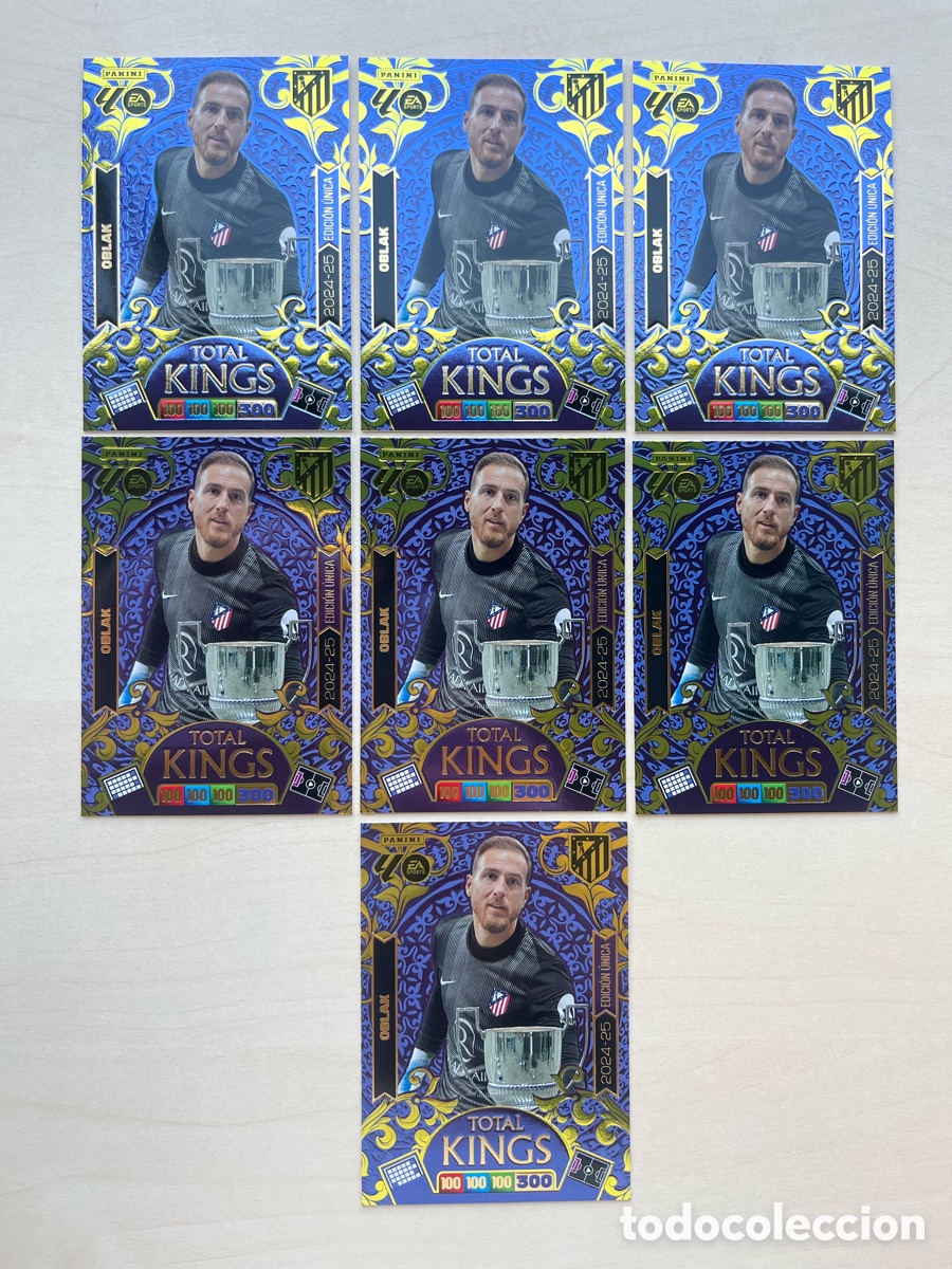 Cromos de f&uacute;tbol: Lote 7 Oblak (2024-25) Total Kings Adrenalyn 2025-26 - Atl&eacute;tico de Madrid