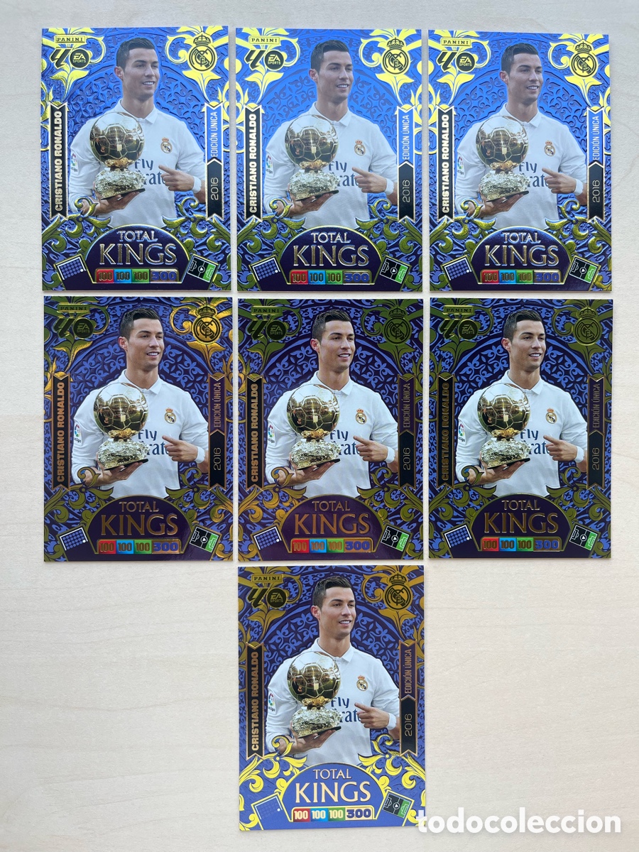 Cromos de f&uacute;tbol: Lote 7 Cristiano Ronaldo (2016) Total Kings Adrenalyn 2025-26 - Real Madrid