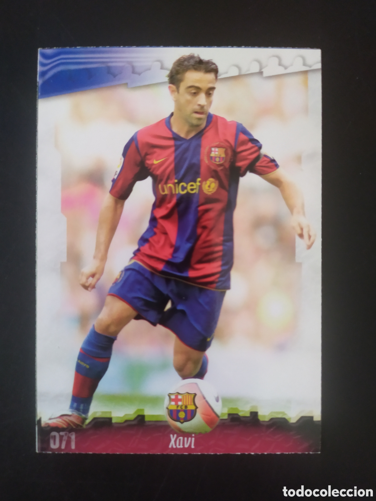 Cromos de f&uacute;tbol: Mundicromo fichas Liga 2008 2009 08 09 Xavi 4 digitos n&deg; 71 Barcelona