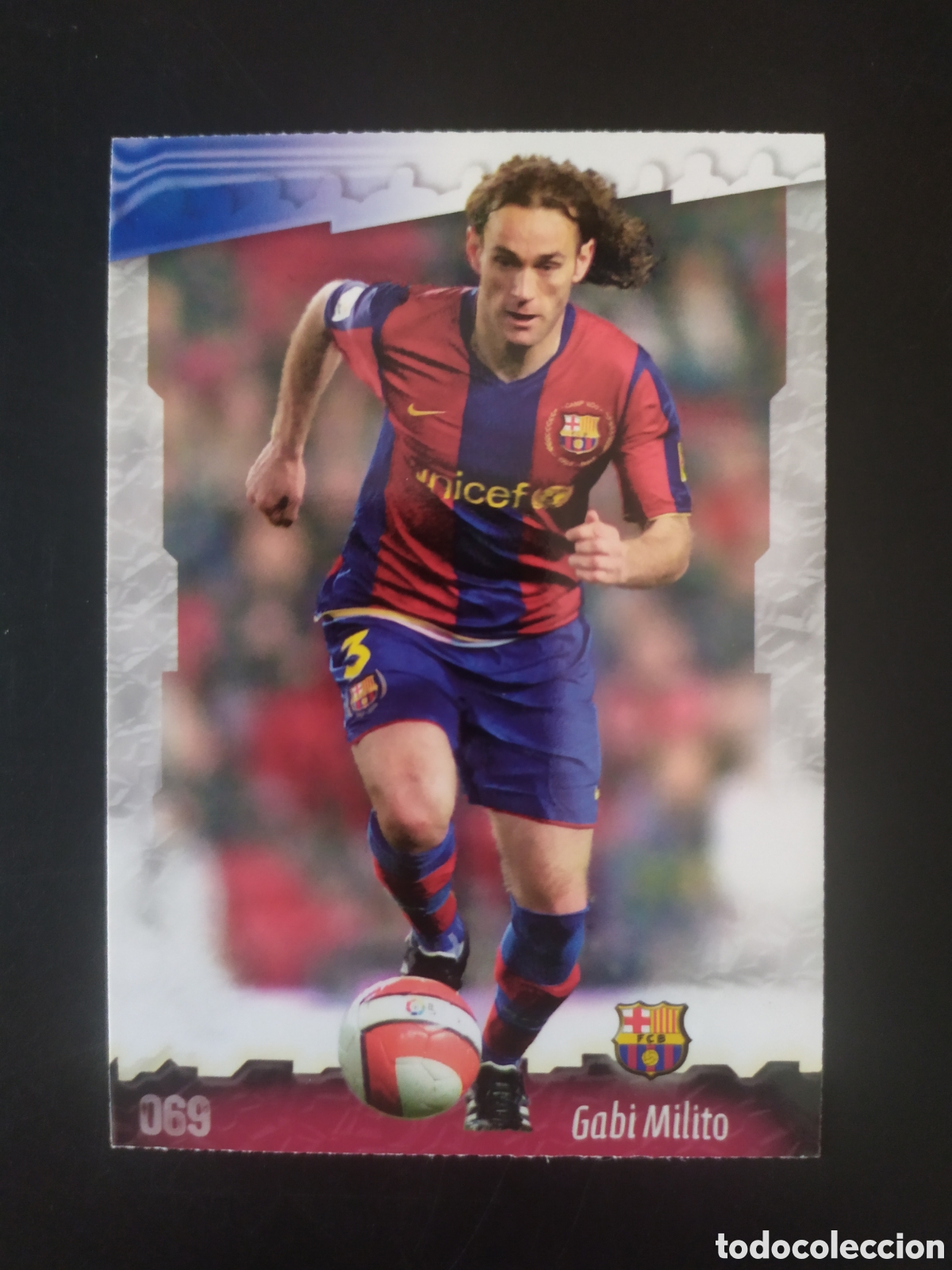 Cromos de f&uacute;tbol: Mundicromo fichas Liga 2008 2009 08 09 Milito 4 digitos n&deg; 69 Barcelona