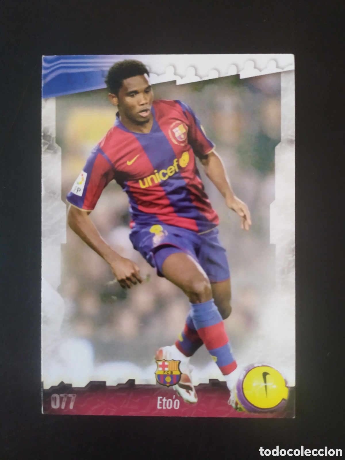 Cromos de f&uacute;tbol: Mundicromo fichas Liga 2008 2009 08 09 Eto'o Etoo n&deg; 77 Barcelona