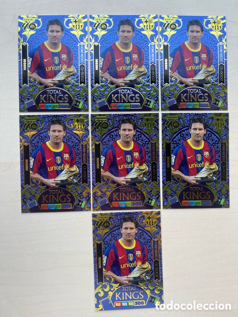 Cromos de f&uacute;tbol: Lote 7 Messi (2009-10) Total Kings Adrenalyn 2025-26 - FC Barcelona