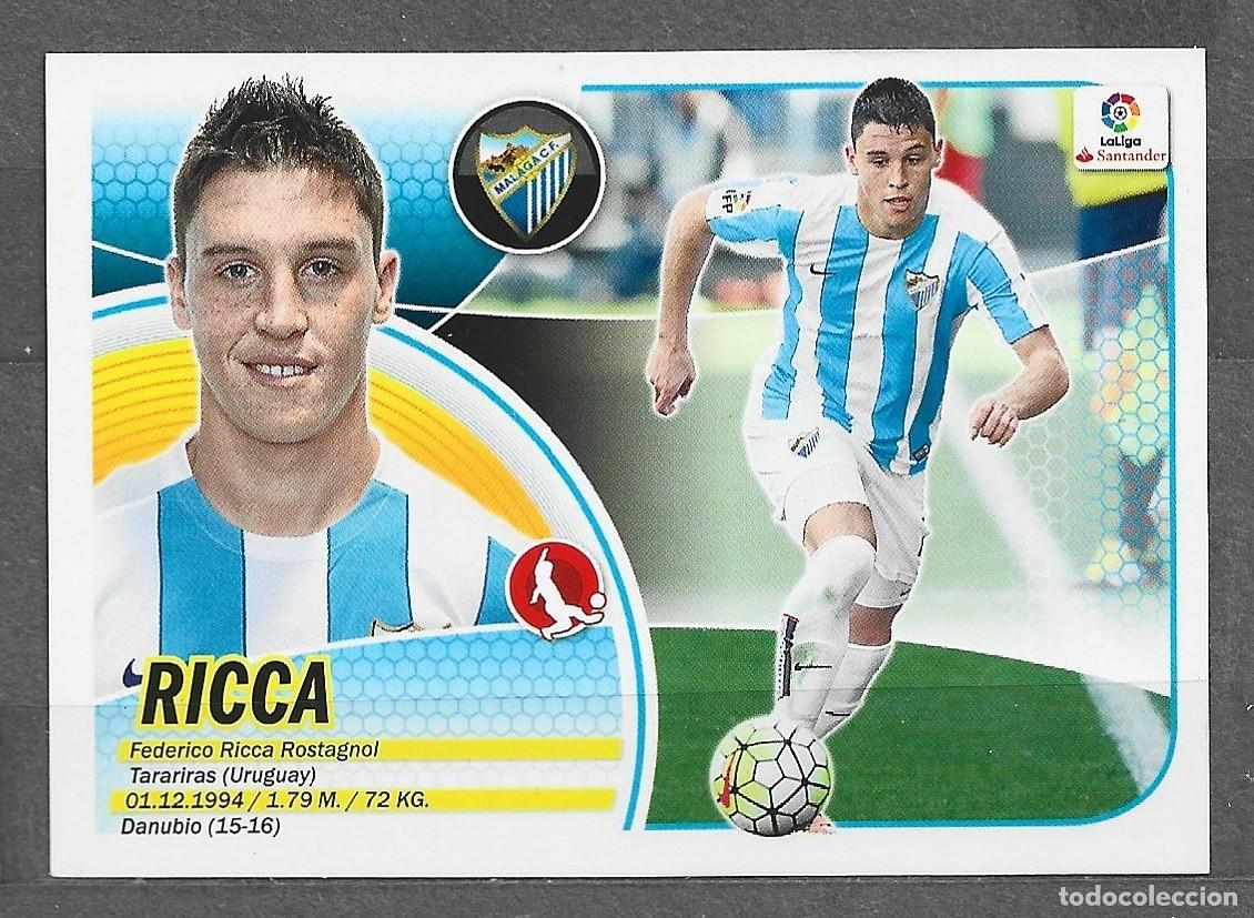 Cromos de f&uacute;tbol: Liga este 16/17 - Ricca - N&ordm; 7 b - M&aacute;laga C.F.