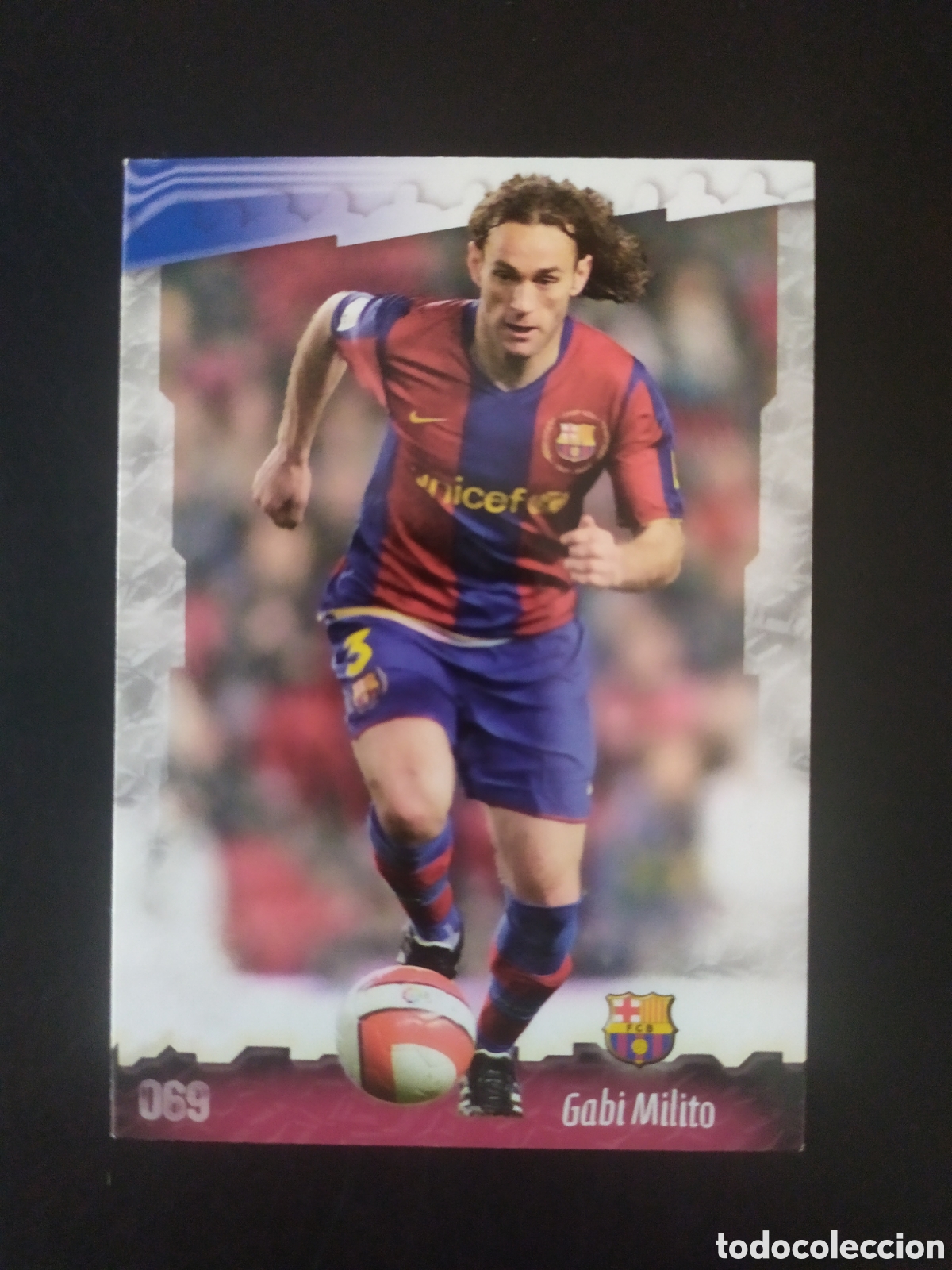 Cromos de f&uacute;tbol: Mundicromo fichas Liga 2008 2009 08 09 Milito 2 digitos n&deg; 69 Barcelona