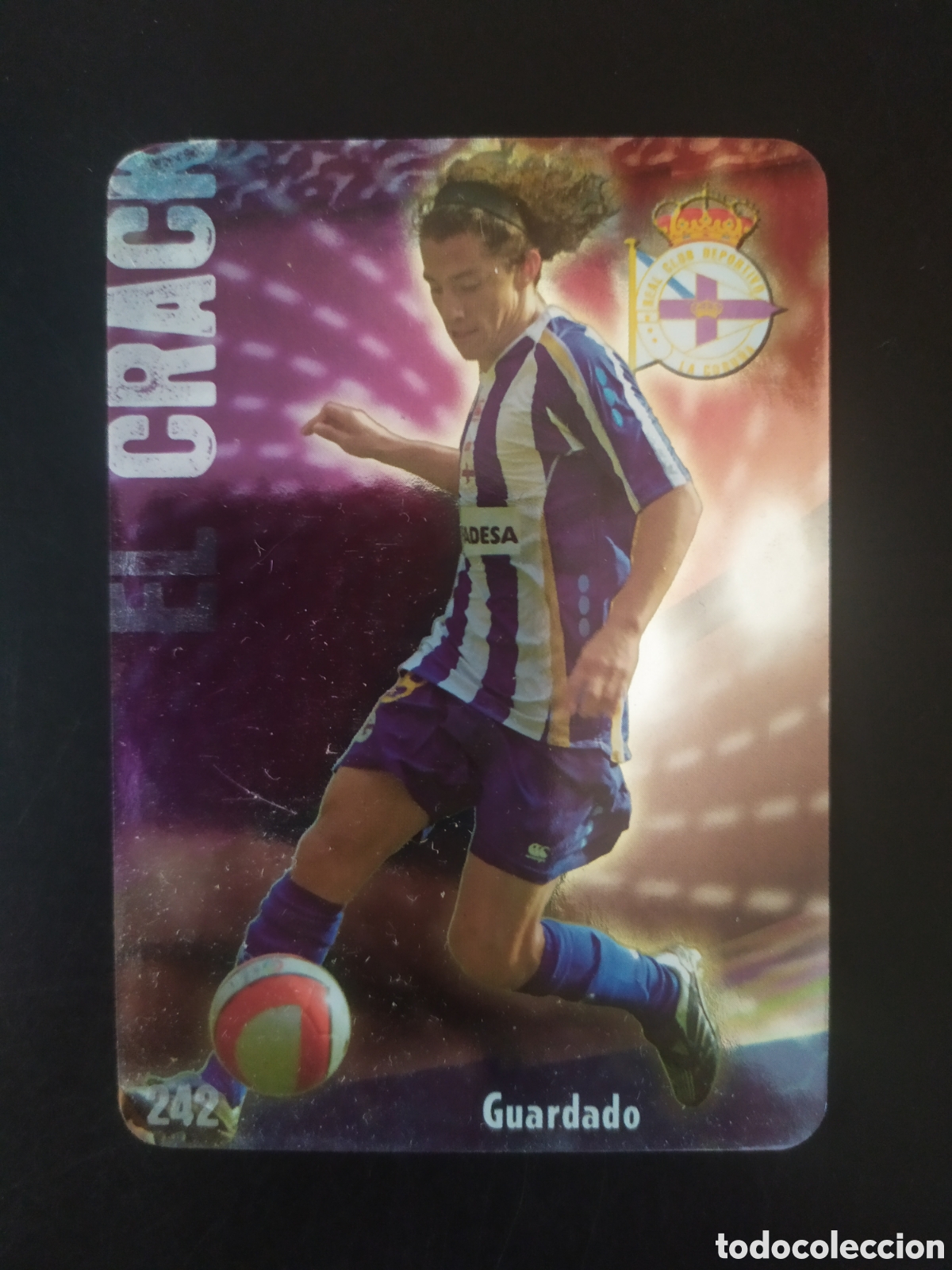 Cromos de f&uacute;tbol: Mundicromo fichas Liga 2008 2009 08 09 Guardado brillo puntas redondas n&deg; 242 Deportivo Coru&ntilde;a