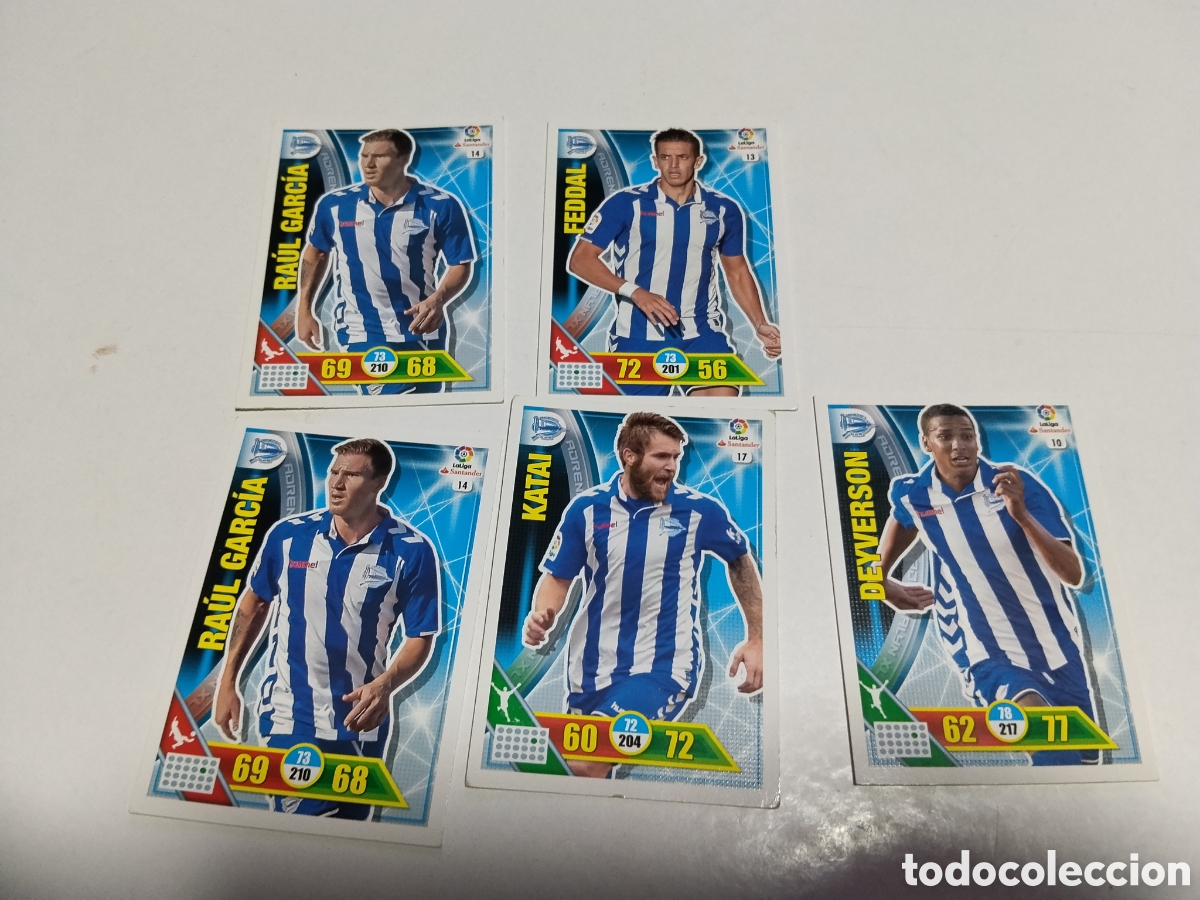 Cromos de f&uacute;tbol: 5 Cromos Deportivo Alaves 2016-2017