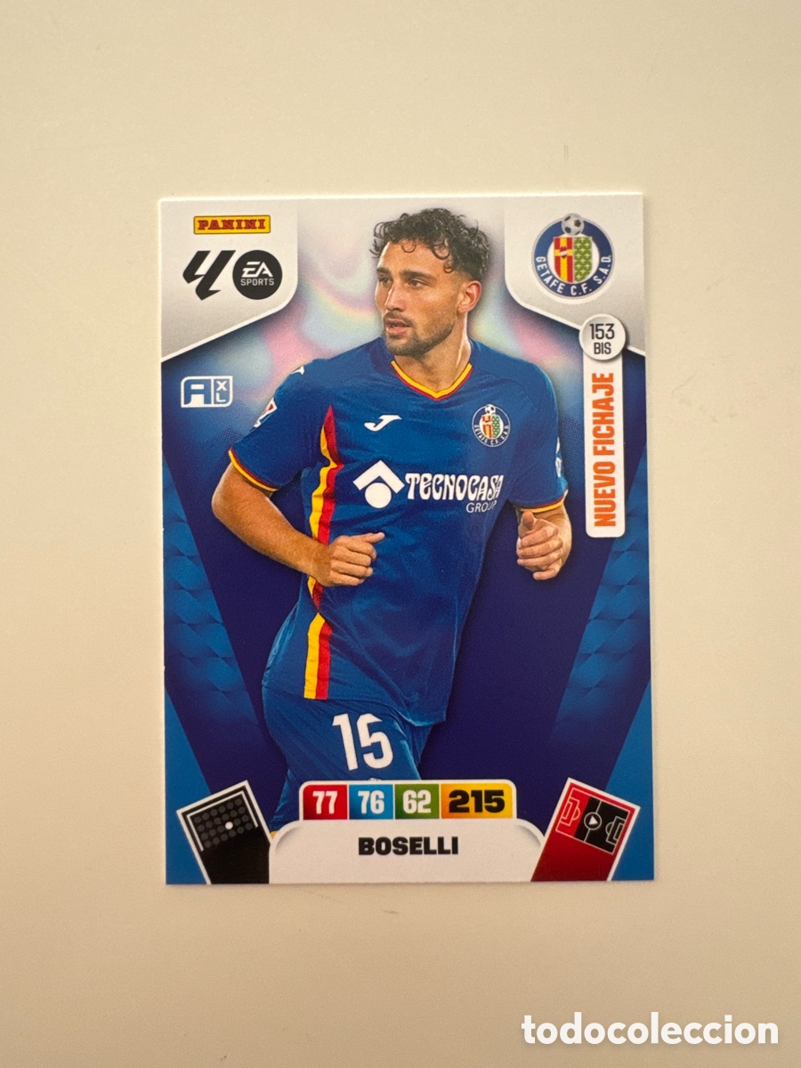 Cromos de f&uacute;tbol: PANINI ADRENALYN XL LIGA 2025-2026 25-26 &ndash; Boselli Getafe CF N&ordm; 153 BIS