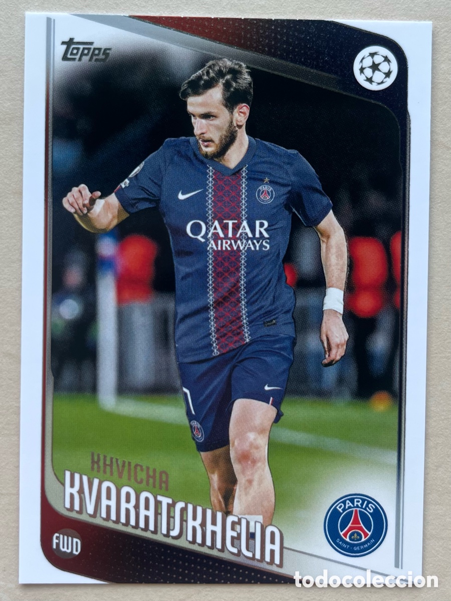 Cromos de f&uacute;tbol: Kvaratskhelia Topps Flagship 2025-26 - PSG