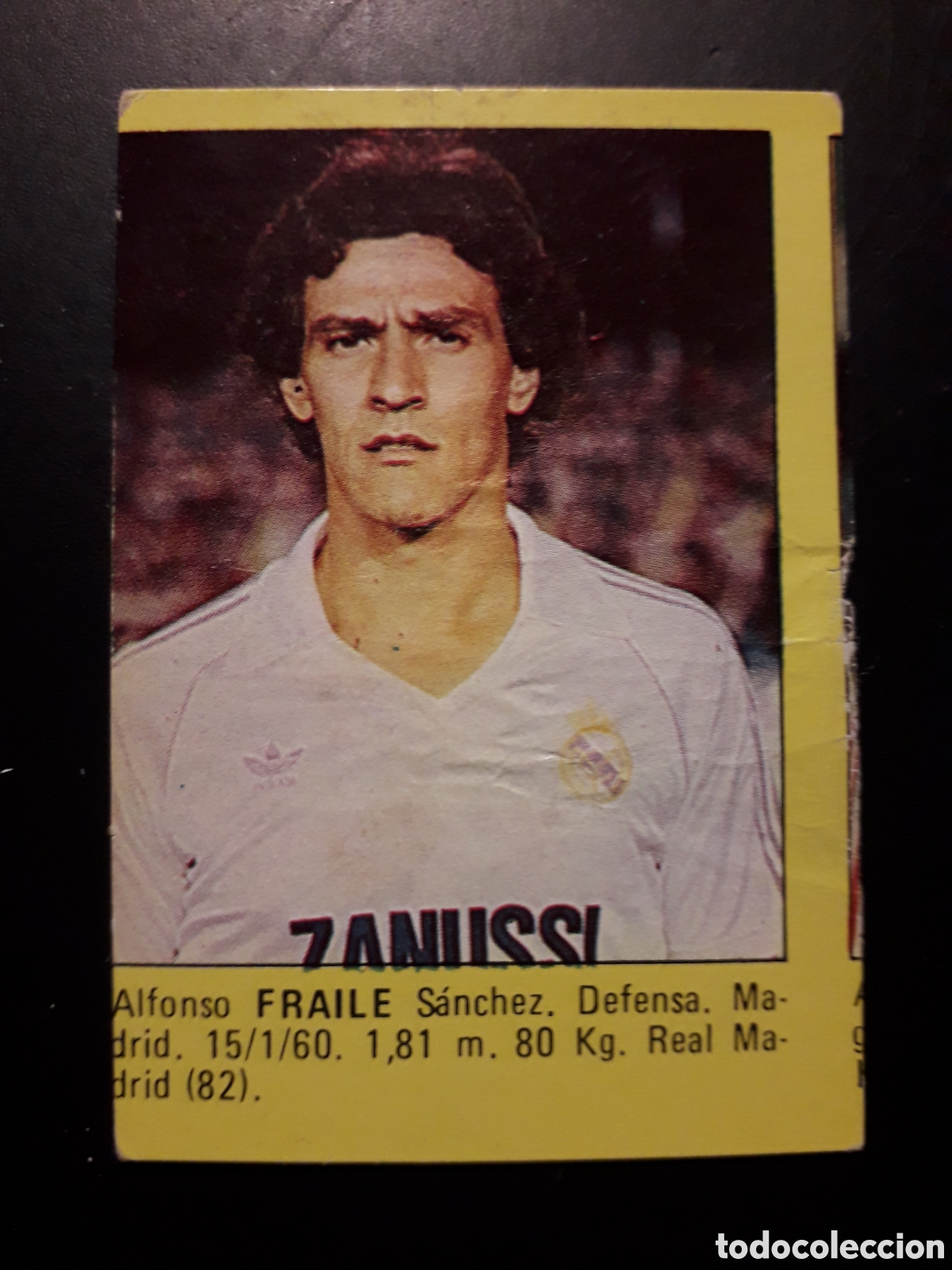 Cromos de f&uacute;tbol: FRAILE REAL MADRID SUPER F&Uacute;TBOL 84 83-84 1983-1984 ROLL&Aacute;N DESPEGADO DEFECTUOSO PEDIDO M&Iacute;NIMO 3&euro;