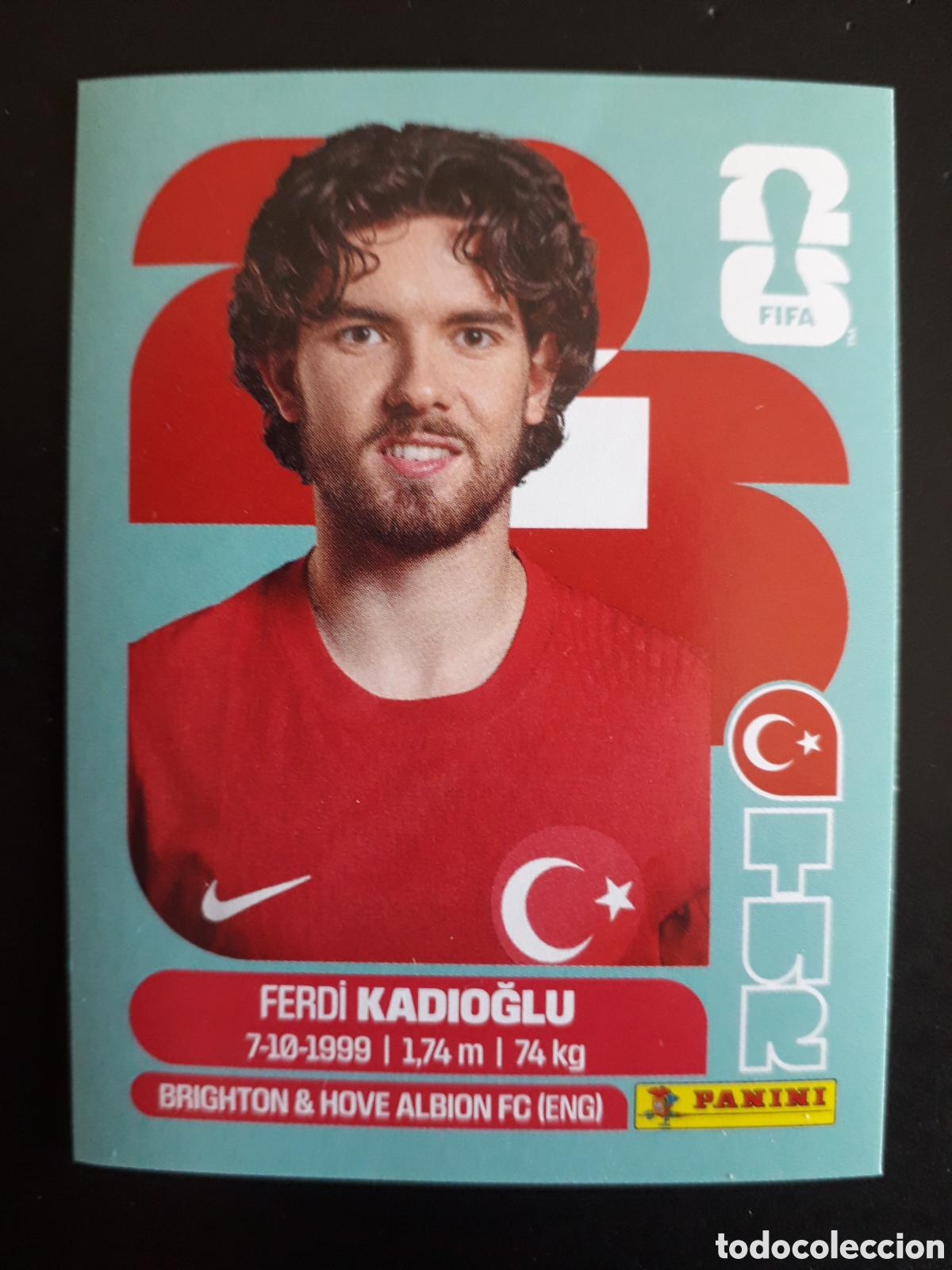 Cromos de f&uacute;tbol: KADIOGLU TURQU&Iacute;A TUR 8 MUNDIAL F&Uacute;TBOL 2026 FIFA WORLD CUP PANINI SIN PEGAR PEDIDO M&Iacute;NIMO 3&euro;.