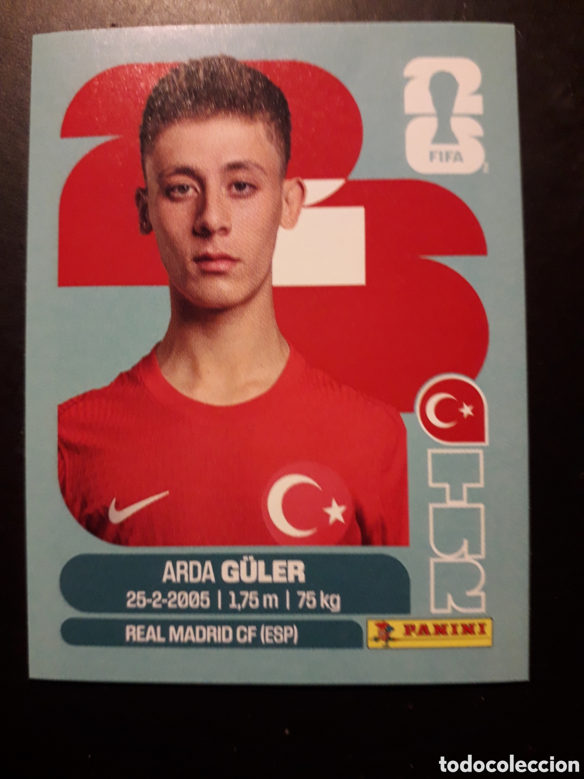 Cromos de f&uacute;tbol: ARDA G&Uuml;LER TURQU&Iacute;A TUR 14 MUNDIAL F&Uacute;TBOL 2026 FIFA WORLD CUP PANINI SIN PEGAR PEDIDO M&Iacute;NIMO 3&euro;