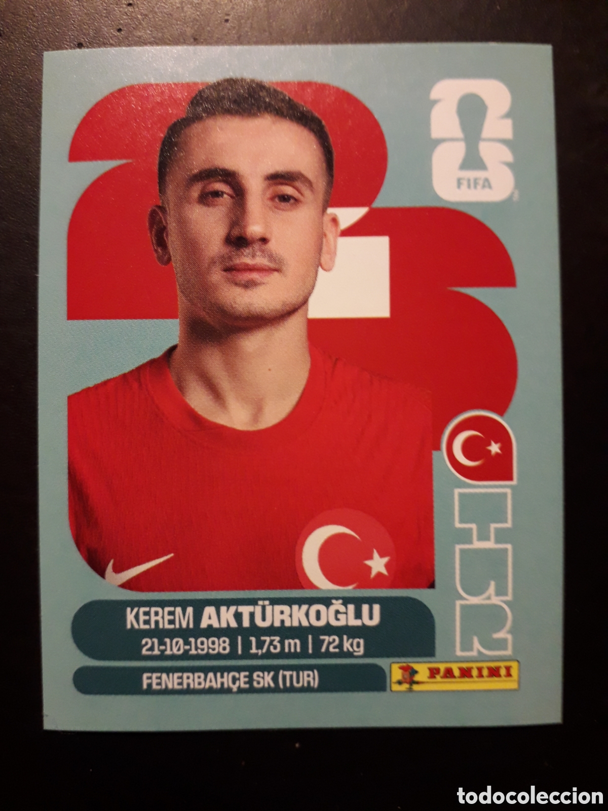 Cromos de f&uacute;tbol: AKT&Uuml;RKOGLU TURQU&Iacute;A TUR 19 MUNDIAL F&Uacute;TBOL 2026 FIFA WORLD CUP PANINI SIN PEGAR PEDIDO M&Iacute;NIMO 3&euro;
