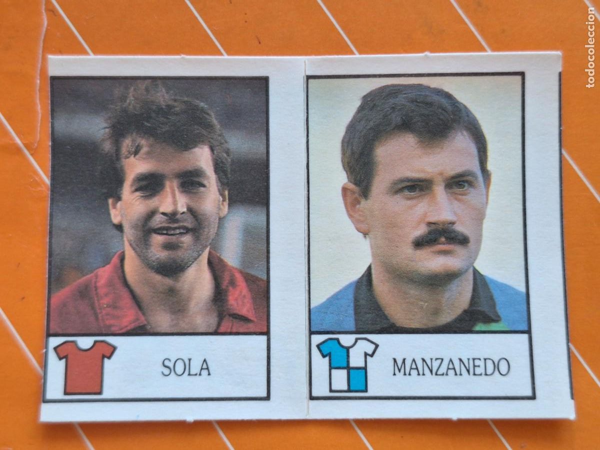 Fu&szlig;ball-Sticker: FUTBOL 87 88 BOLLYCAO NUNCA PEGADO cromo doble osasuna sola sabadell manzanedo
