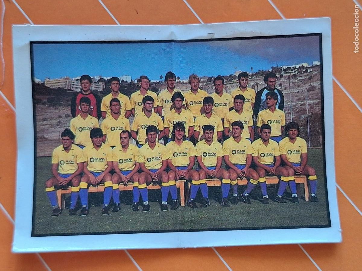 Cartes &agrave; collectionner de Football: FUTBOL 87 88 BOLLYCAO NUNCA PEGADO plantilla equipo alineaci&oacute;n las palmas