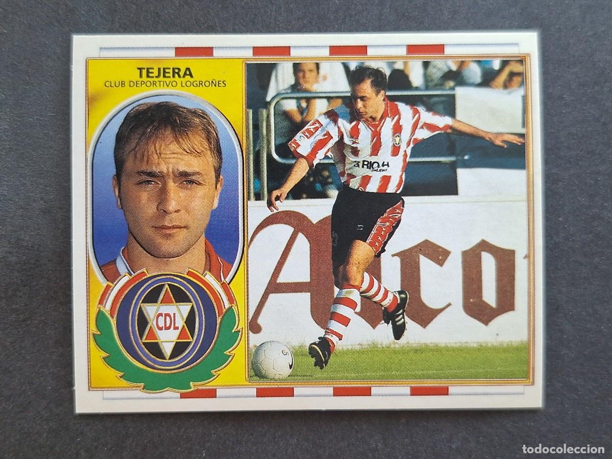 Cromos de f&uacute;tbol: L5 TEJERA C. D. LOGRO&Ntilde;ES COLOCA LIGA ESTE 1996 1997 96 97 NUNCA PEGADO SIN PEGAR
