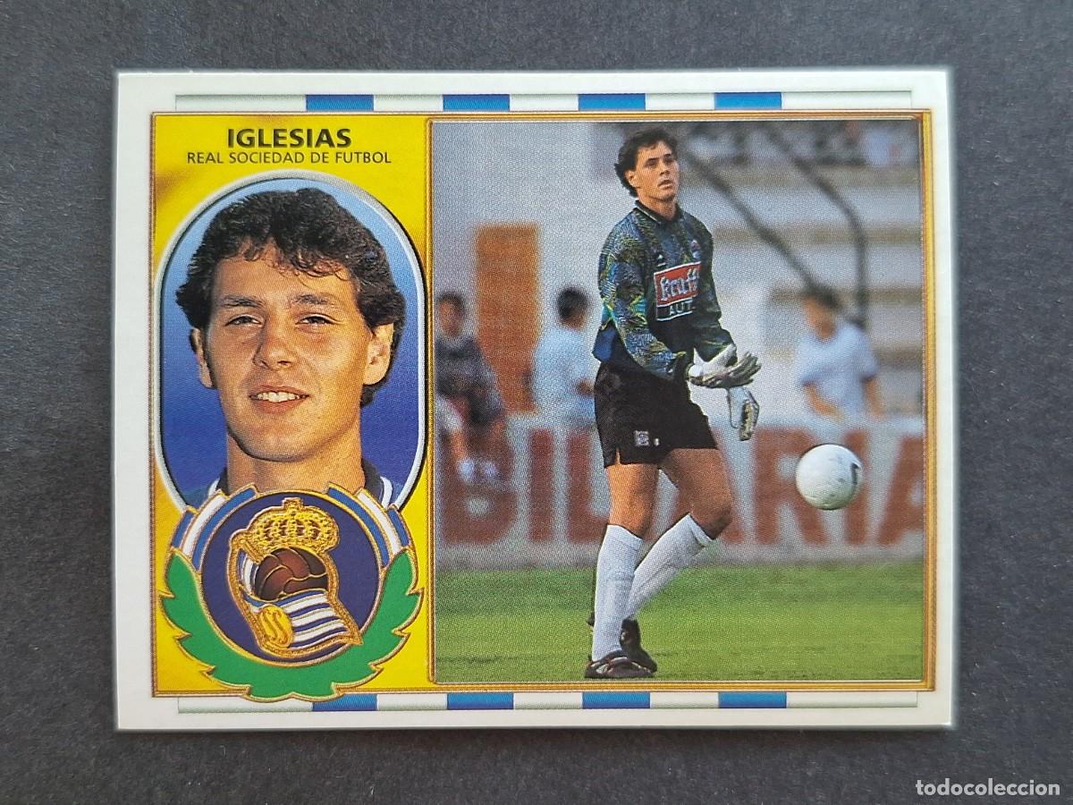 Cromos de f&uacute;tbol: L5 IGLESIAS REAL SOCIEDAD FICHAJE 7 BIS LIGA ESTE 1996 1997 96 97 NUNCA PEGADO SIN PEGAR