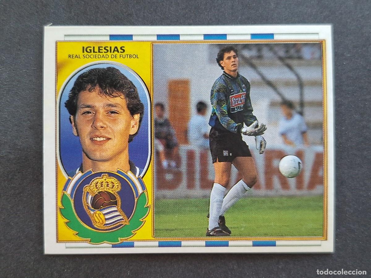 Cromos de f&uacute;tbol: L5 IGLESIAS REAL SOCIEDAD FICHAJE 7 BIS LIGA ESTE 1996 1997 96 97 NUNCA PEGADO SIN PEGAR