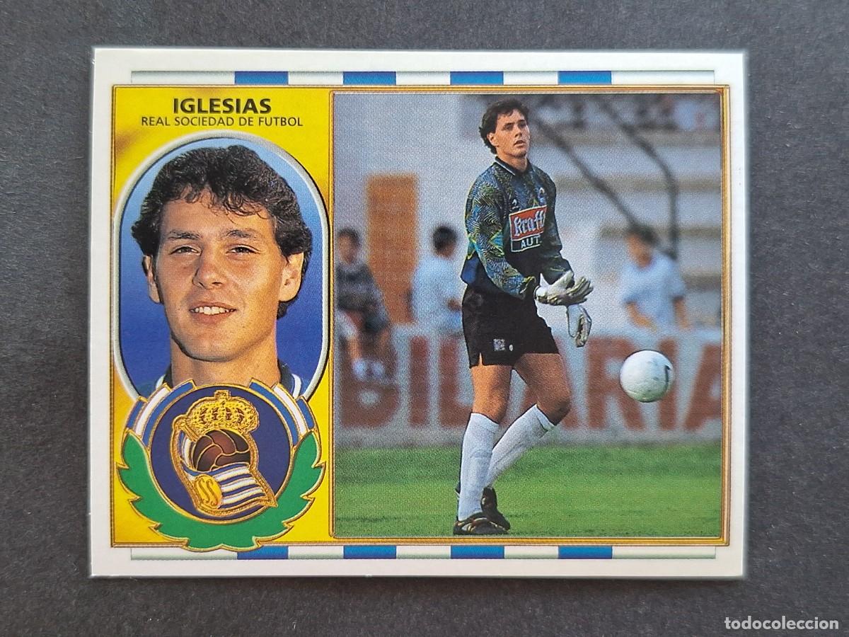 Cromos de f&uacute;tbol: L5 IGLESIAS REAL SOCIEDAD FICHAJE 7 BIS LIGA ESTE 1996 1997 96 97 NUNCA PEGADO SIN PEGAR