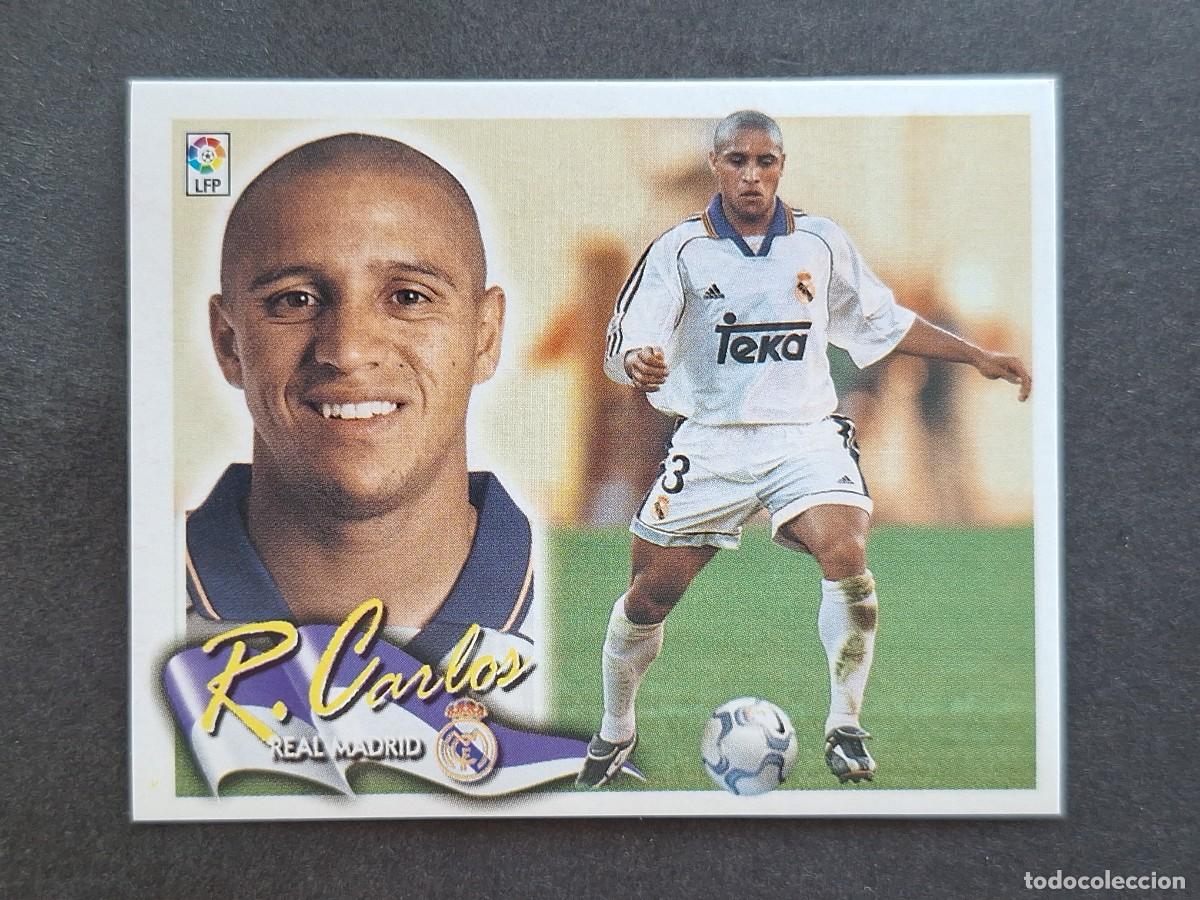 Fu&szlig;ball-Sticker: L6 ROBERTO CARLOS REAL MADRID LIGA ESTE 2000 2001 00 01 NUNCA PEGADO SIN PEGAR