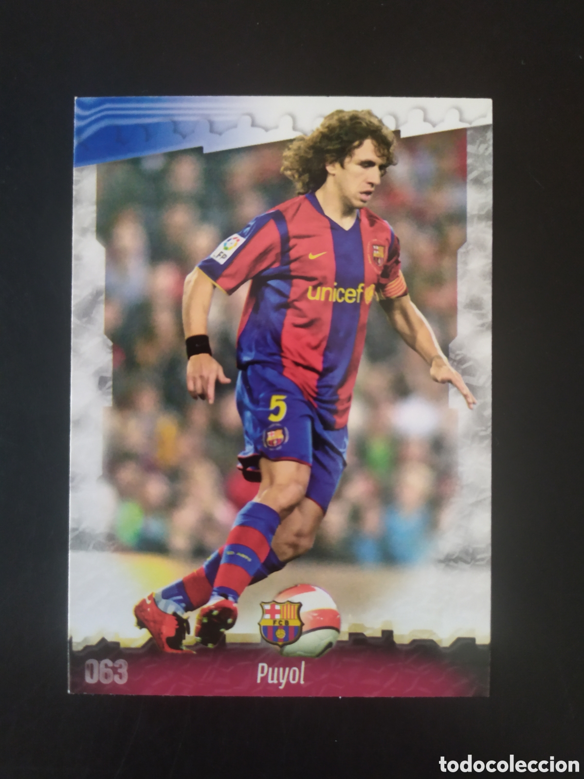 Cromos de f&uacute;tbol: Mundicromo fichas Liga 2008 2009 08 09 Puyol 4 d&iacute;gitos n&deg; 63 Barcelona