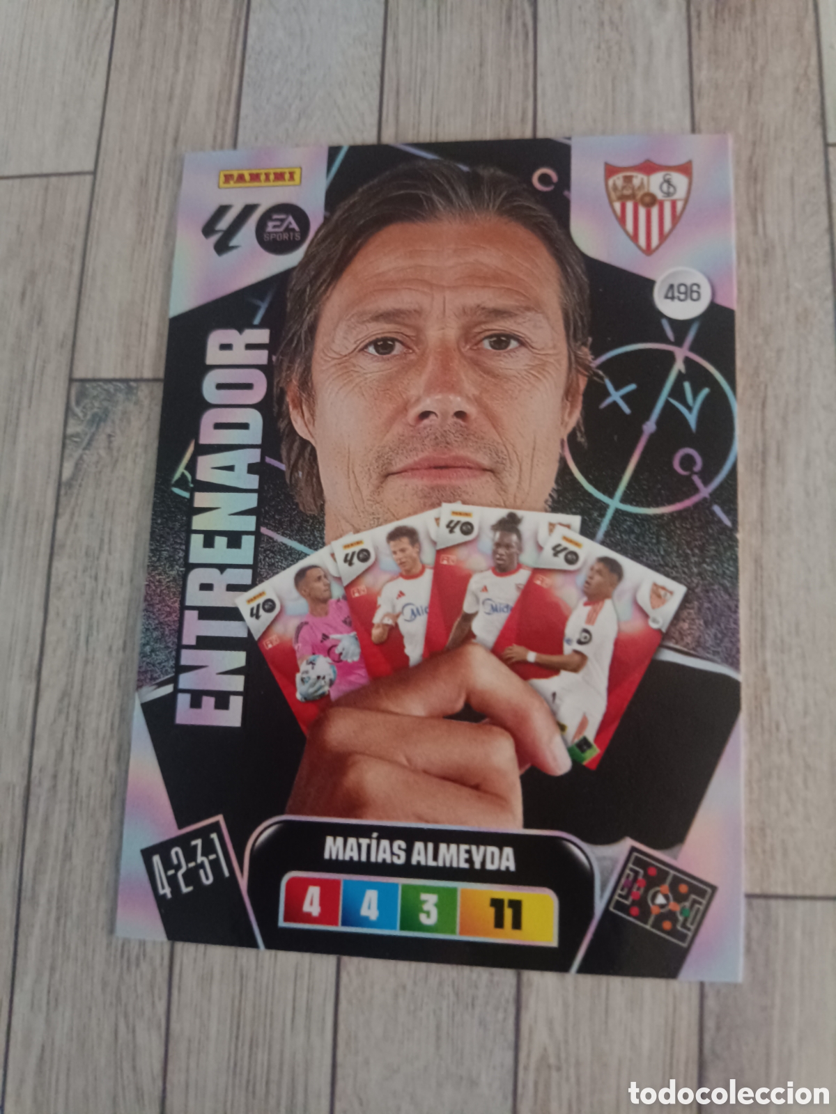 Cromos de f&uacute;tbol: 496 MATIAS ALMEYDA SEVILLA ENTRENADOR ADRENALYN XL LIGA 2025 2026 PANINI 25 26