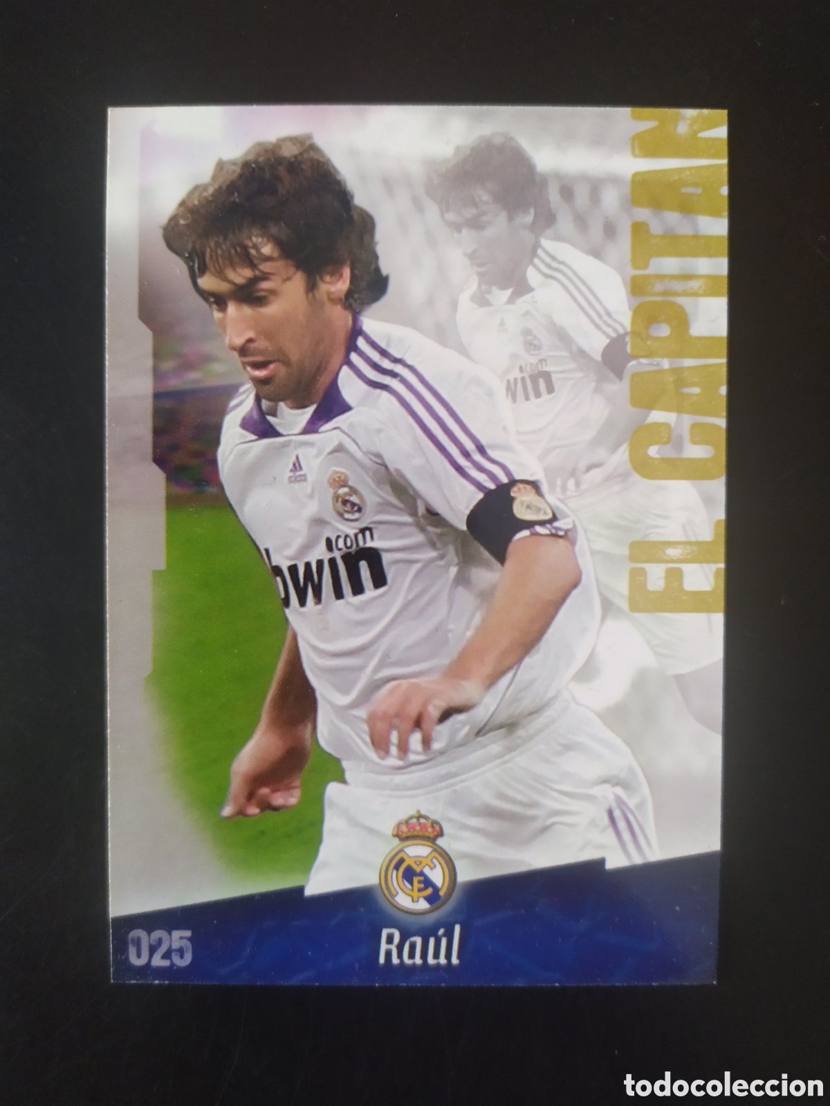 Cromos de f&uacute;tbol: Mundicromo fichas Liga 2008 2009 08 09 Ra&uacute;l mate puntas cuadradas n&deg; 25 Real Madrid