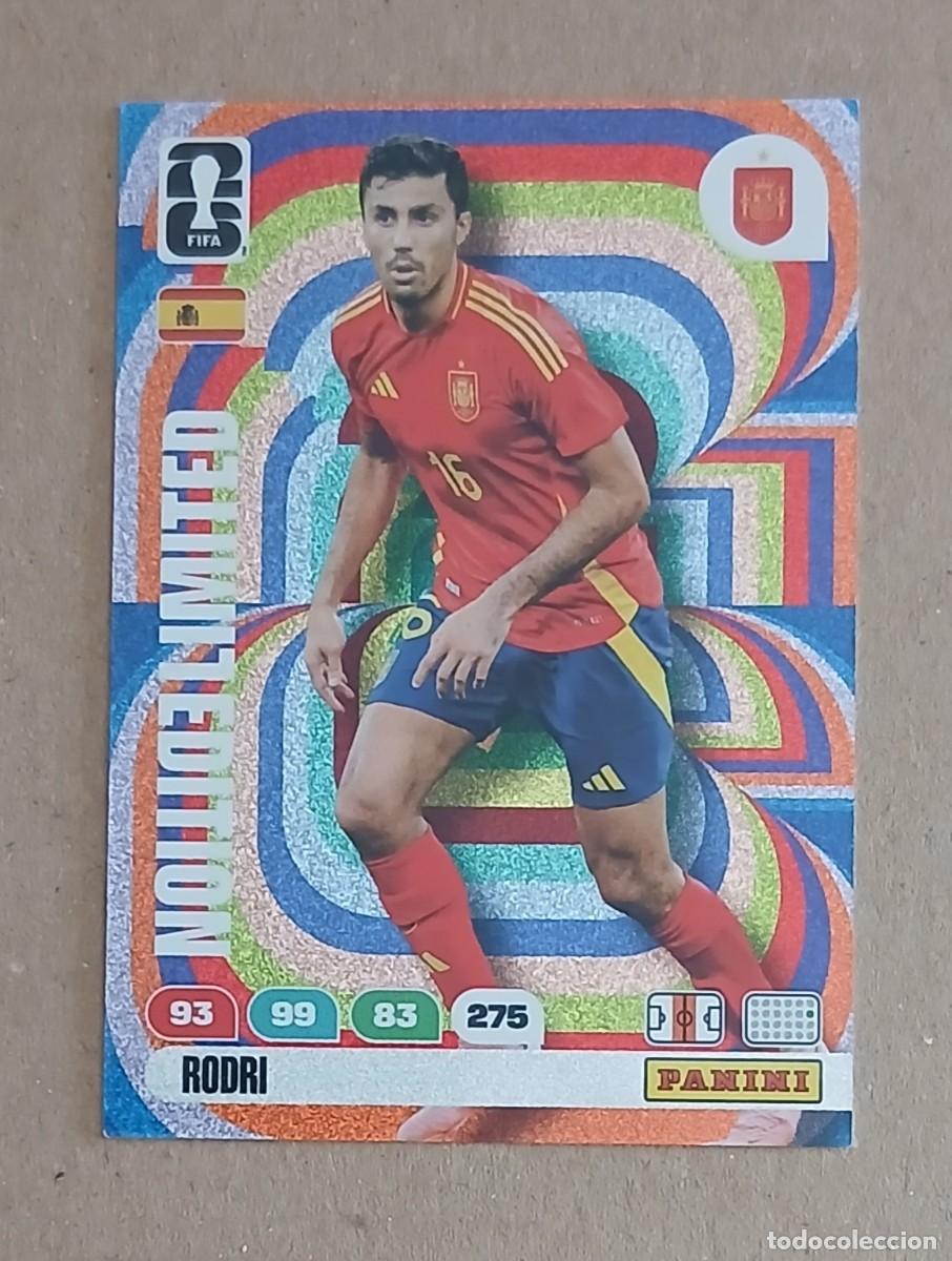 Cromos de f&uacute;tbol: CROMO RODRI ESPA&Ntilde;A LIMITED EDITION ADRENALYN XL FIFA WORLD CUP 2026. Nuevo de sobre.