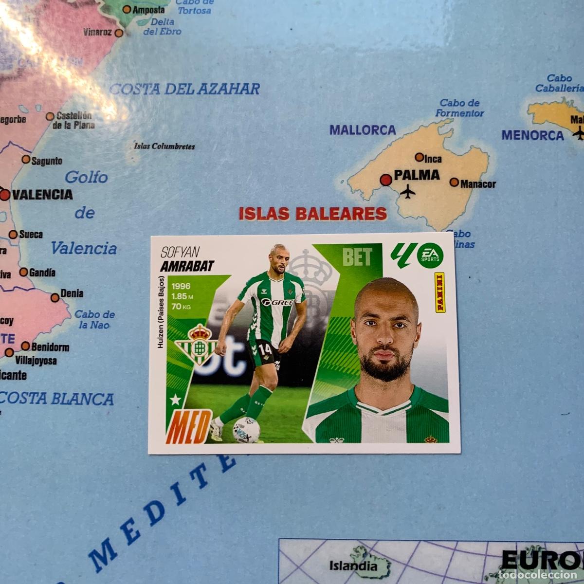 Cromos de f&uacute;tbol: Amrabat &uacute;ltimo fichaje n&uacute;mero 55 Del Betis cromo liga este 25-26 2025-2026