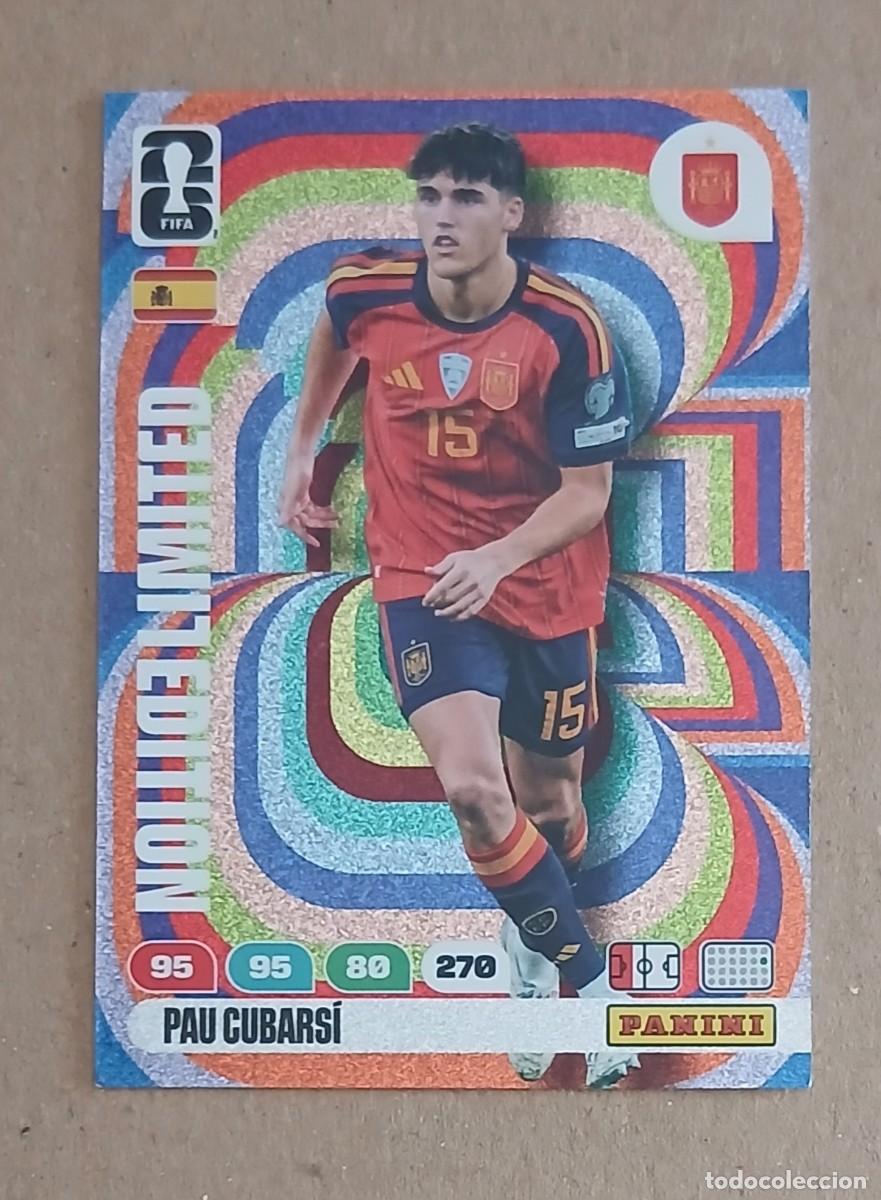 Cromos de f&uacute;tbol: CROMO PAU CUBARS&Iacute; ESPA&Ntilde;A LIMITED EDITION ADRENALYN XL FIFA WORLD CUP 2026. Nuevo de sobre.