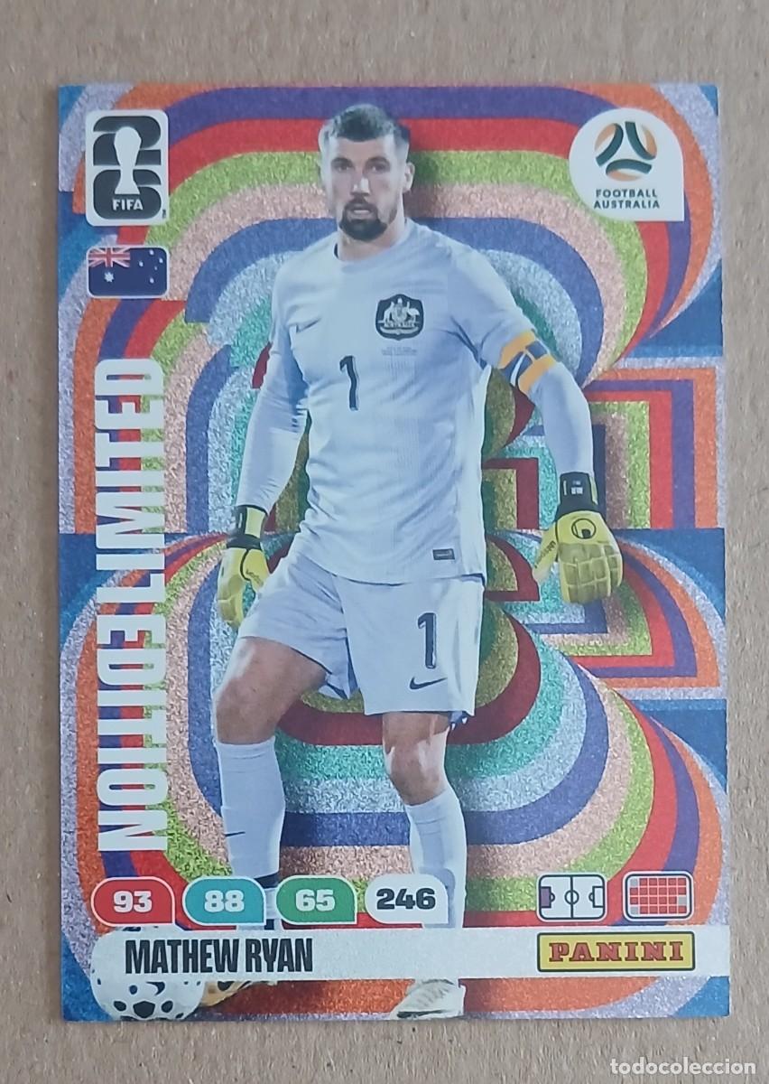Cromos de f&uacute;tbol: CROMO MATHEW RYAN LIMITED EDITION ADRENALYN XL FIFA WORLD CUP 2026 PANINI. Nuevo de sobre.