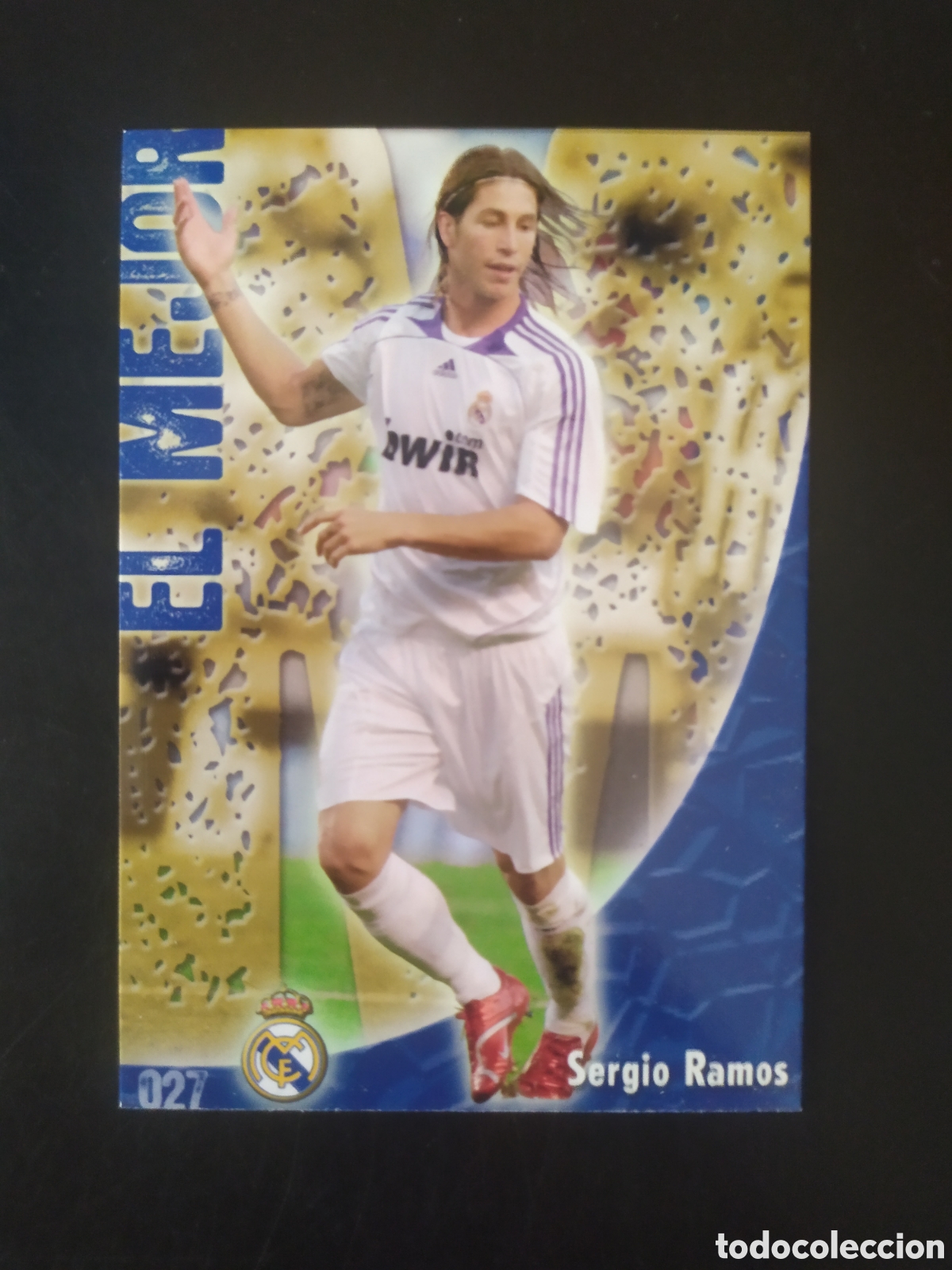 Cromos de f&uacute;tbol: Mundicromo fichas Liga 2008 2009 08 09 Sergio Ramos mate puntas cuadradas n&deg; 27 Real Madrid