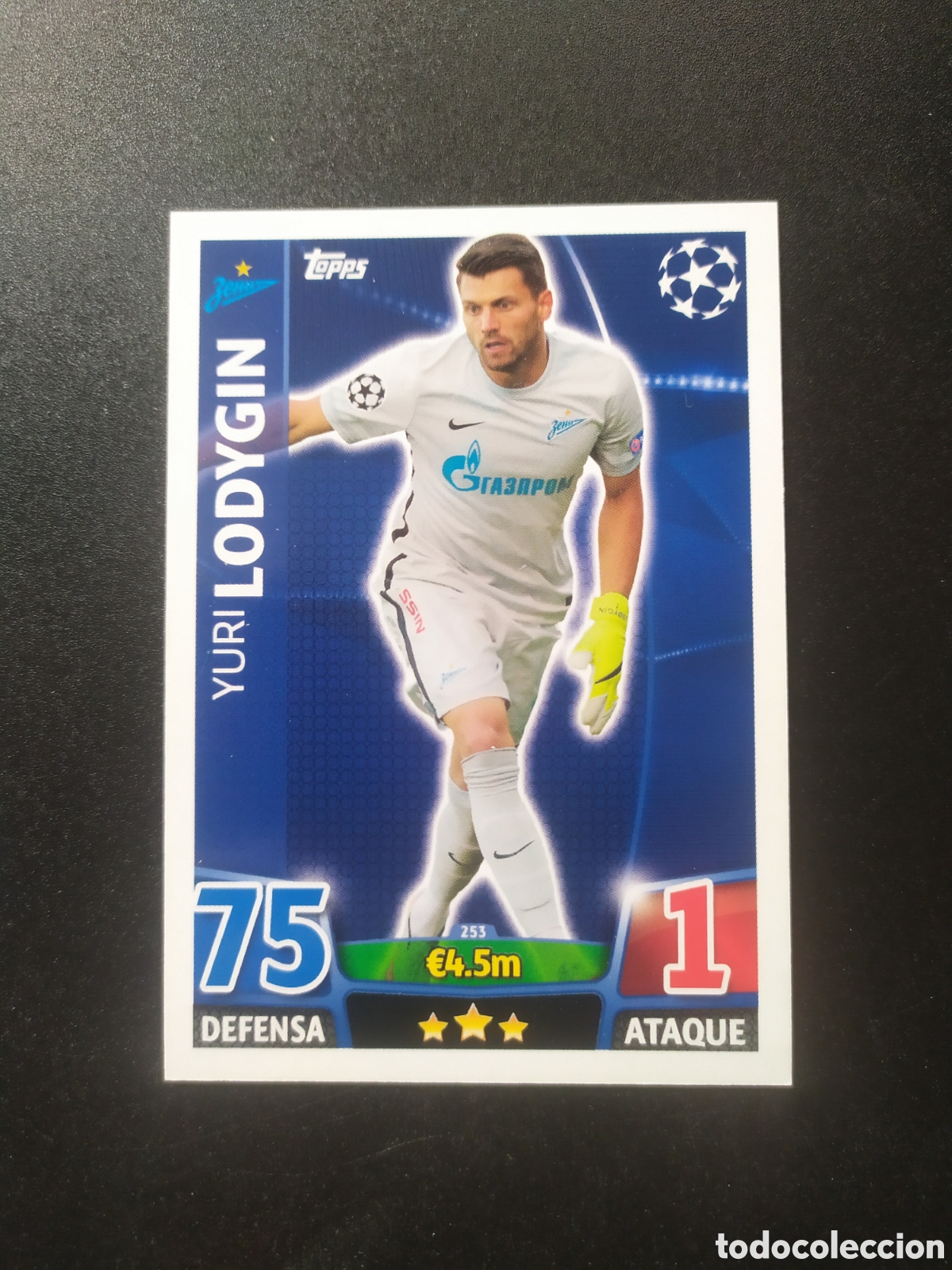 Cromos de f&uacute;tbol: UEFA Champions match attax topps 2015 2016 15 16 Lodygin n&deg; 253 Zenit