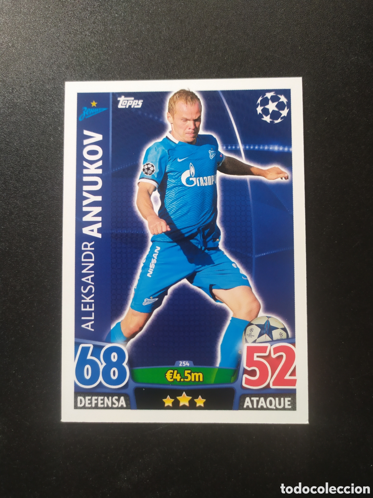 Cromos de f&uacute;tbol: UEFA Champions match attax topps 2015 2016 15 16 Anyukov n&deg; 254 Zenit