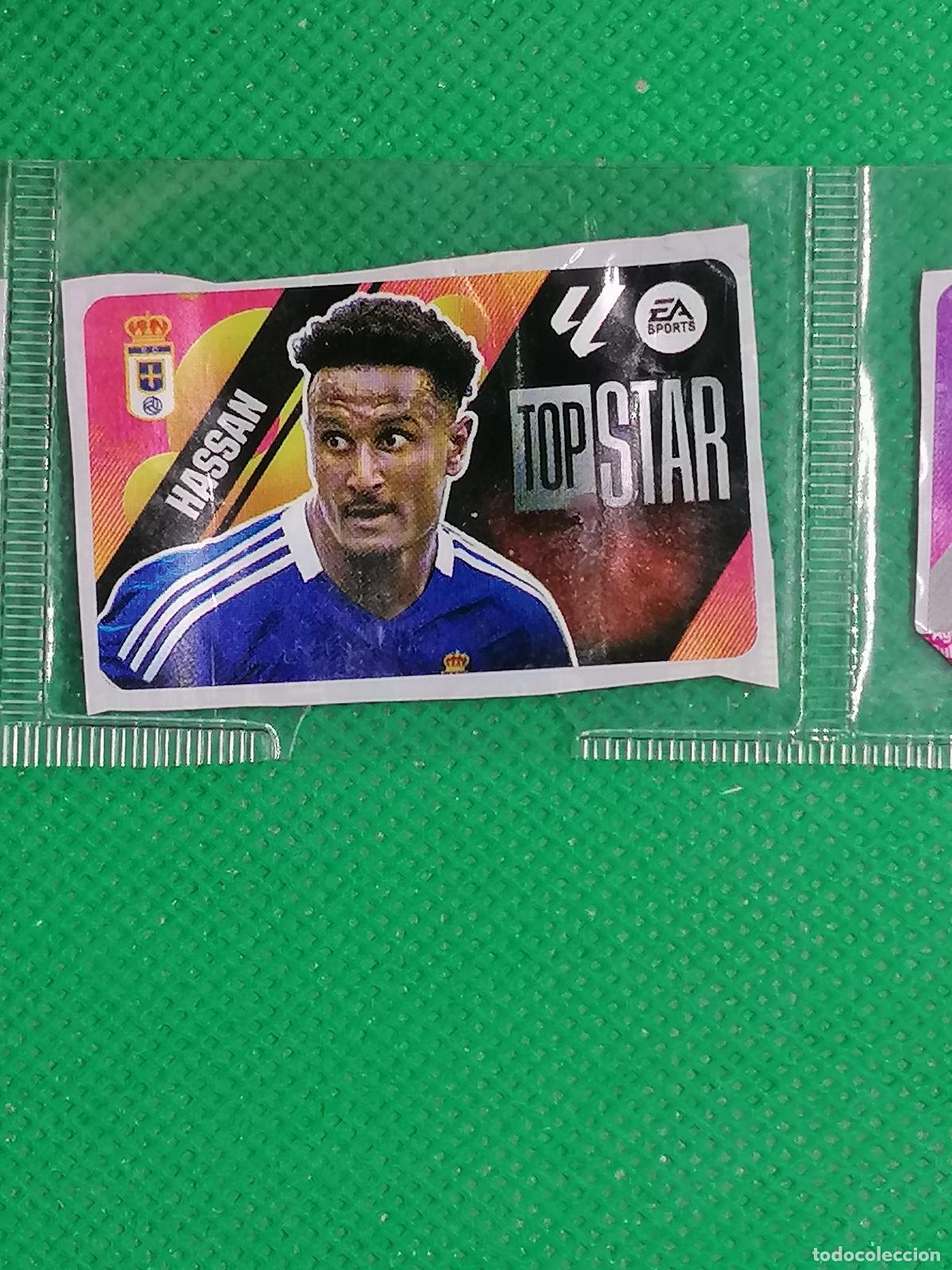 Cromos de f&uacute;tbol: HASSAN TOP STAR OVIEDO CHICLES SIN PEGAR ⚽ PANINI LIGA ESTE 25 26 2025 2026 ⚽