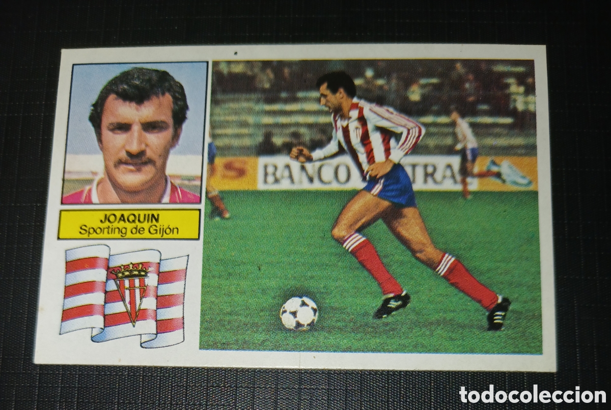 Cromos de f&uacute;tbol: Cromo Joaqu&iacute;n Sporting de Gij&oacute;n Ed. Este Liga 1982 1983 82-83 Sin pegar, nunca pegado