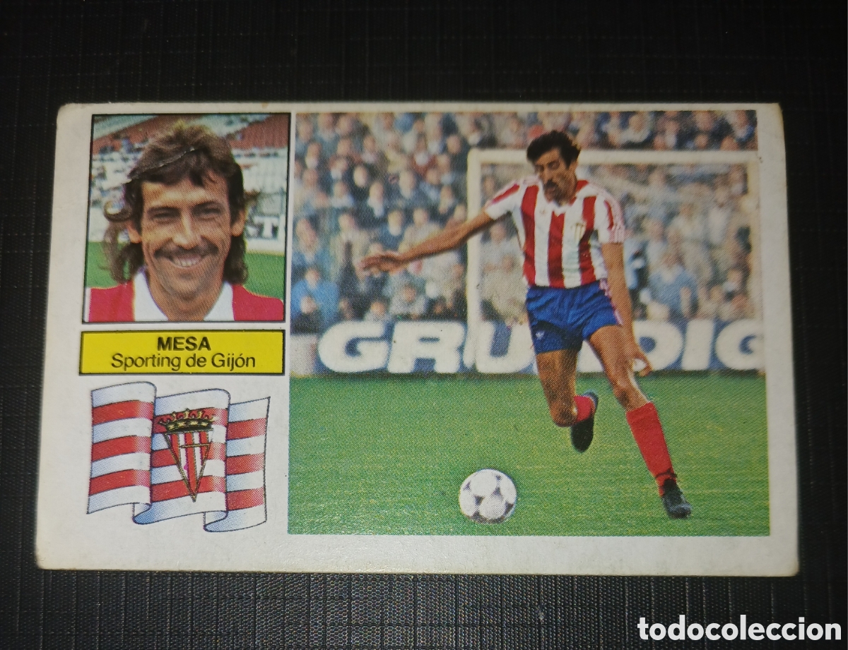 Cromos de f&uacute;tbol: Cromo Mesa Sporting de Gij&oacute;n Ed. Este Liga 1982 1983 82-83 Sin pegar, nunca pegado