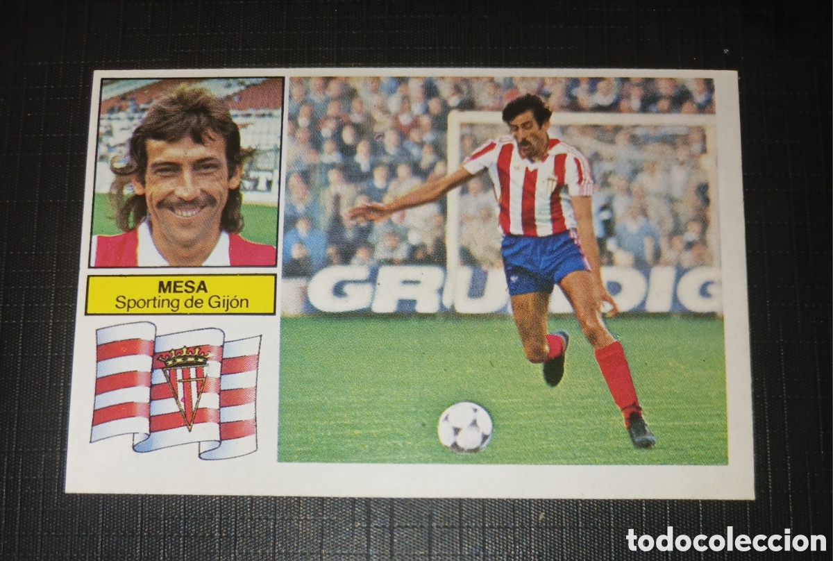 Cromos de f&uacute;tbol: Cromo Mesa Sporting de Gij&oacute;n Ed. Este Liga 1982 1983 82-83 Sin pegar, nunca pegado