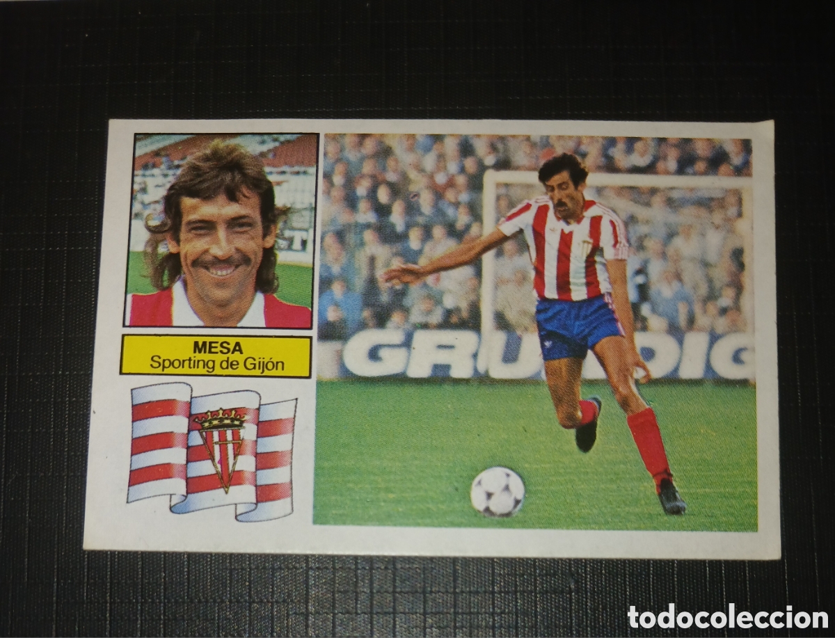 Cromos de f&uacute;tbol: Cromo Mesa Sporting de Gij&oacute;n Ed. Este Liga 1982 1983 82-83 Sin pegar, nunca pegado