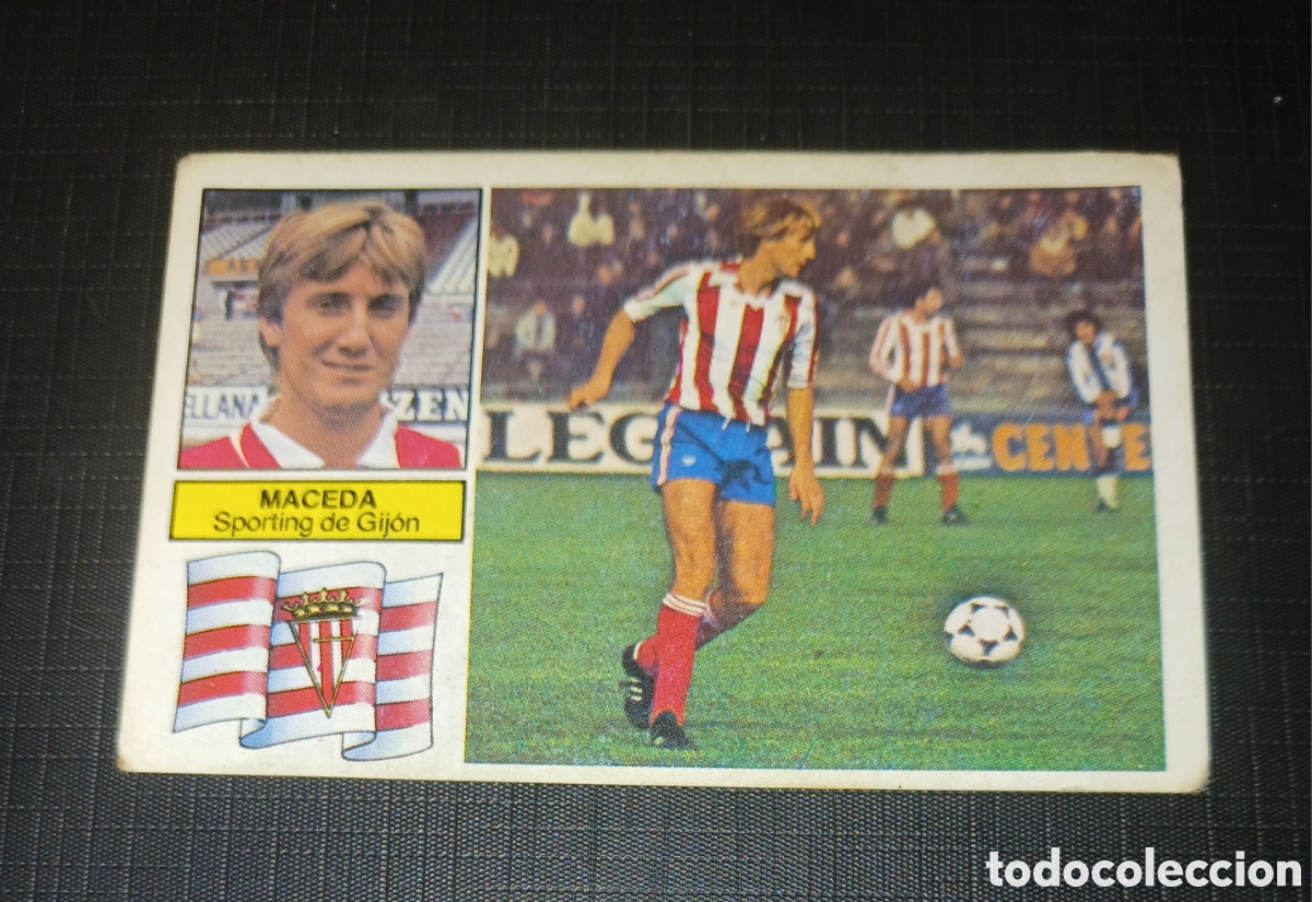 Cromos de f&uacute;tbol: Cromo Maceda Sporting de Gij&oacute;n Ed. Este Liga 1982 1983 82-83 Sin pegar, nunca pegado