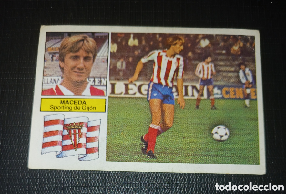 Cromos de f&uacute;tbol: Cromo Maceda Sporting de Gij&oacute;n Ed. Este Liga 1982 1983 82-83 Sin pegar, nunca pegado