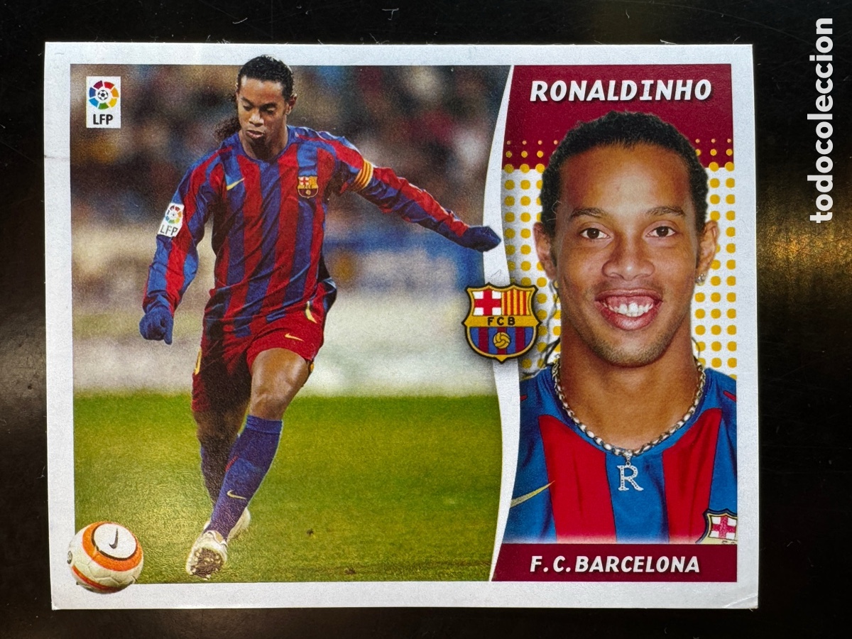 Cromos de f&uacute;tbol: Ronaldinho Barcelona Liga Este 2006/07